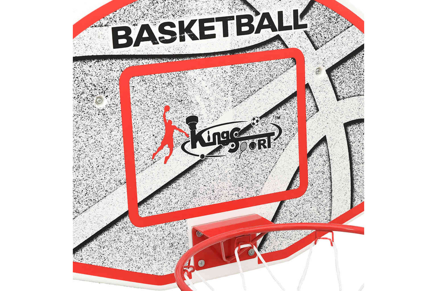 Vidaxl Five Piece Wall Mounted Basketball Backboard Set 66x44.5 Cm-5