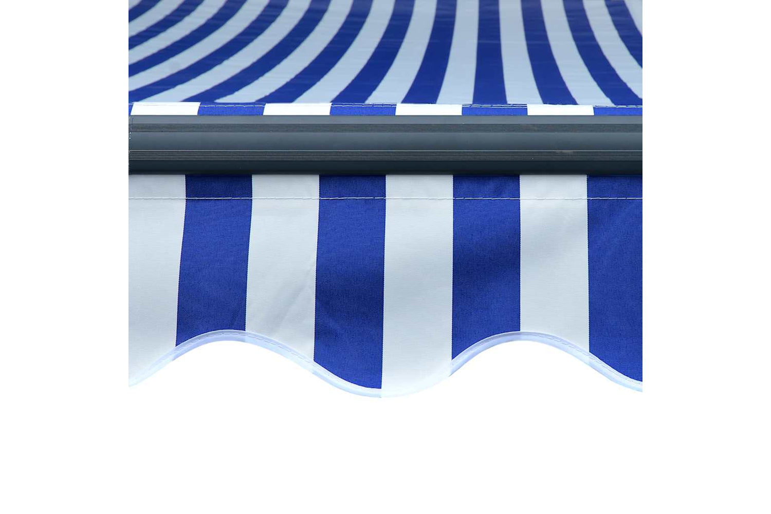 Vidaxl Manual Retractable Awning With Led 300x250 Cm Blue And White-7
