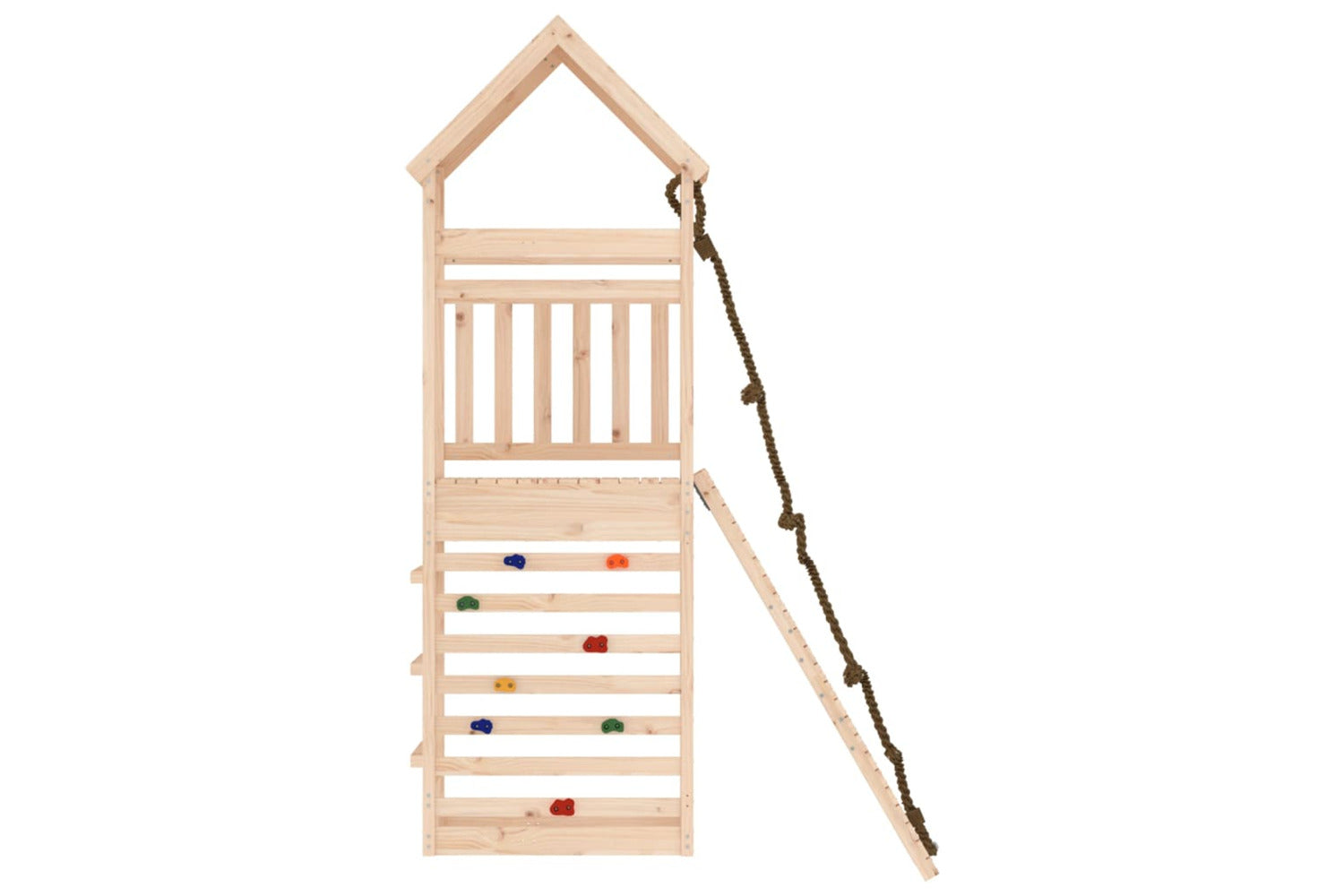 Vidaxl 3156919 Playhouse With Climbing Wall Solid Wood Pine-5