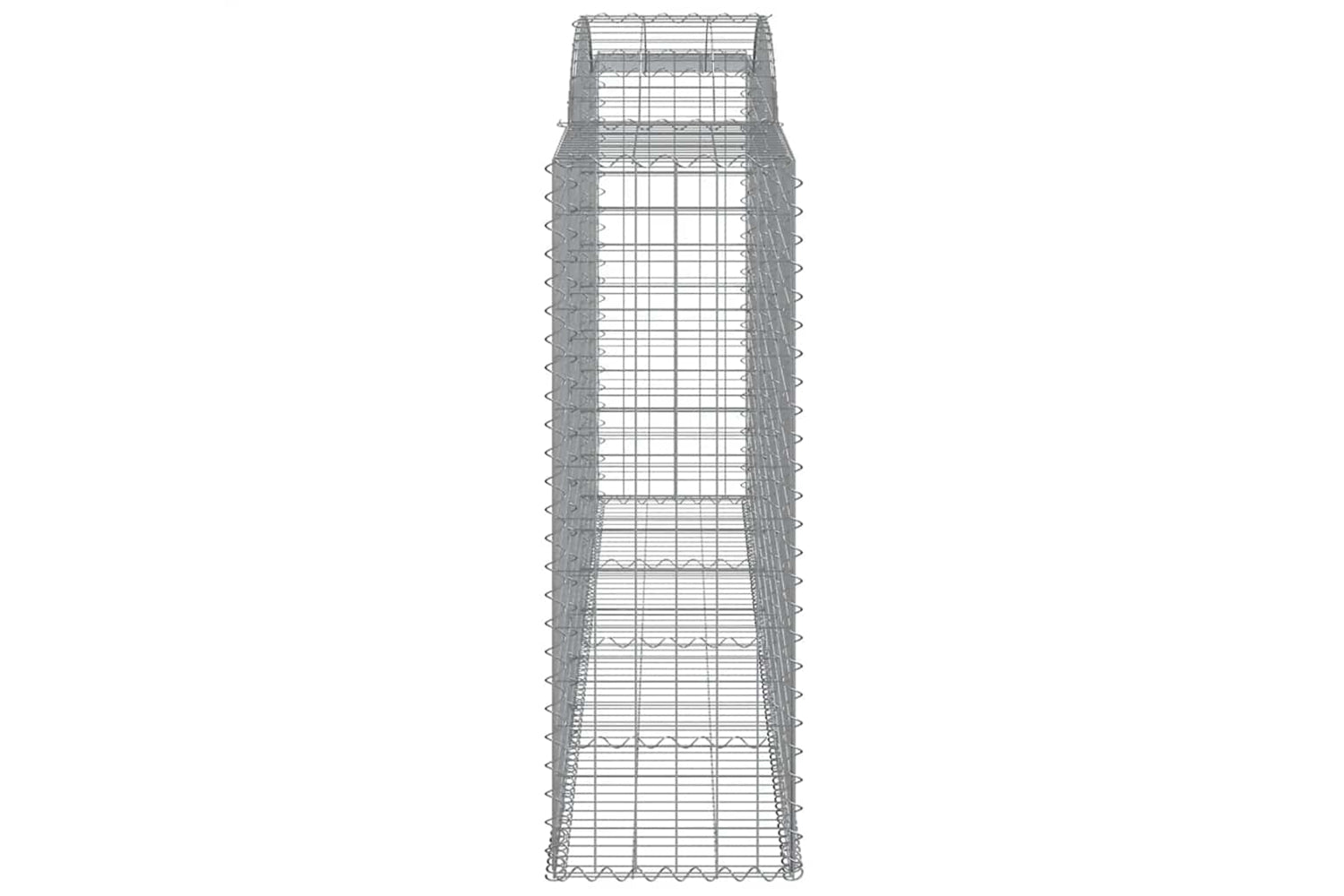 vidaXL 3146737 Arched Gabion Baskets 2 Pcs 300x50x140/160cm Galvanised Iron-4