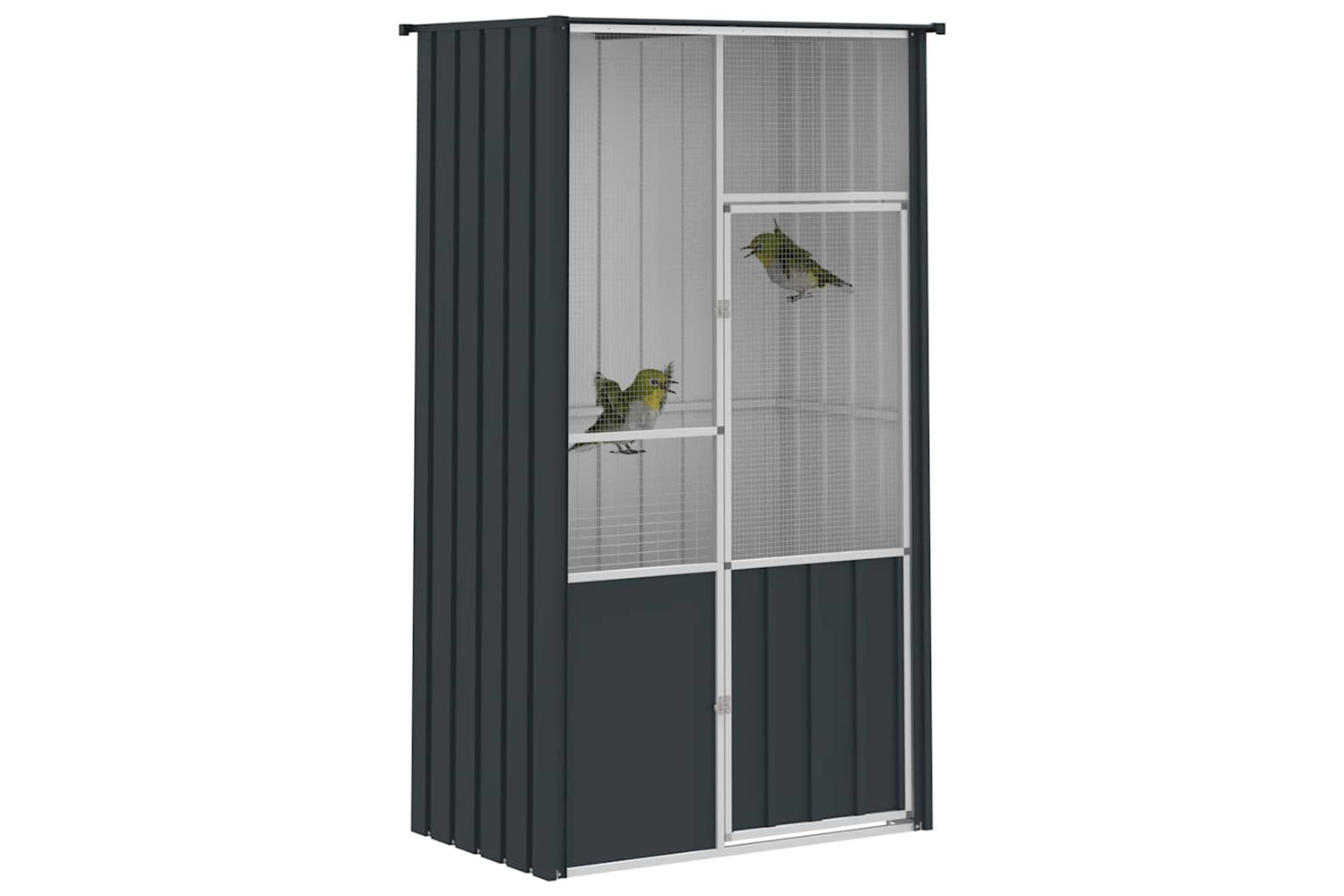 Vidaxl Bird Cage Anthracite 115x78x200 Cm Galvanised Steel-4