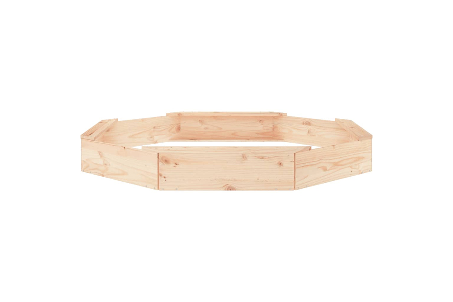 vidaXL 825016 Sandbox With Seats Octagon Solid Wood Pine-4
