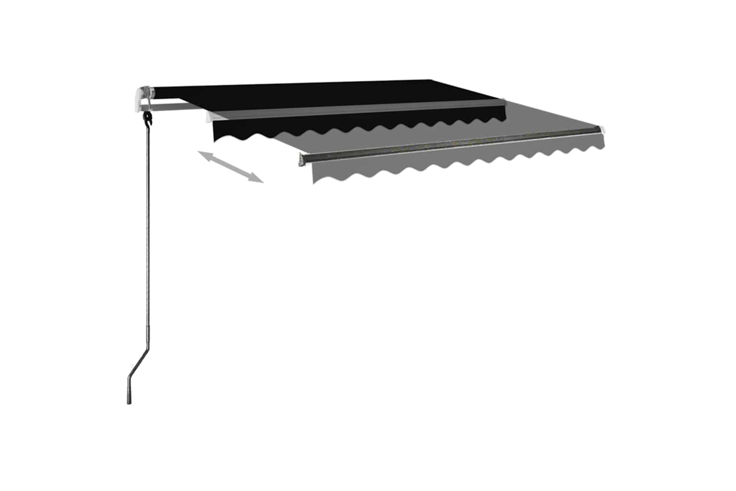 Vidaxl Manual Retractable Awning With Led 350x250 Cm Anthracite-4