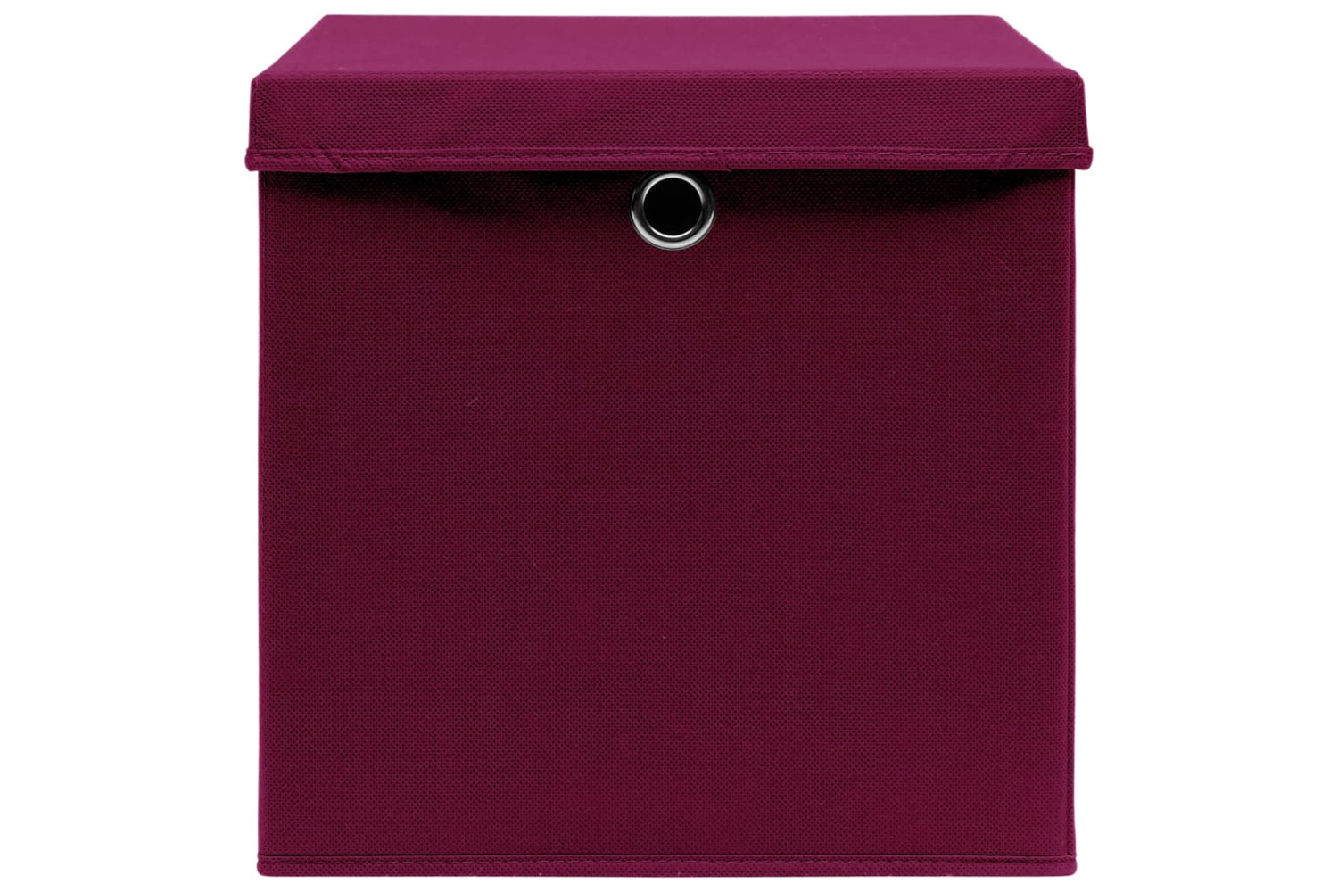 vidaXL 325200 Storage Boxes With Covers 4 Pcs 28x28x28cm Dark Red-4