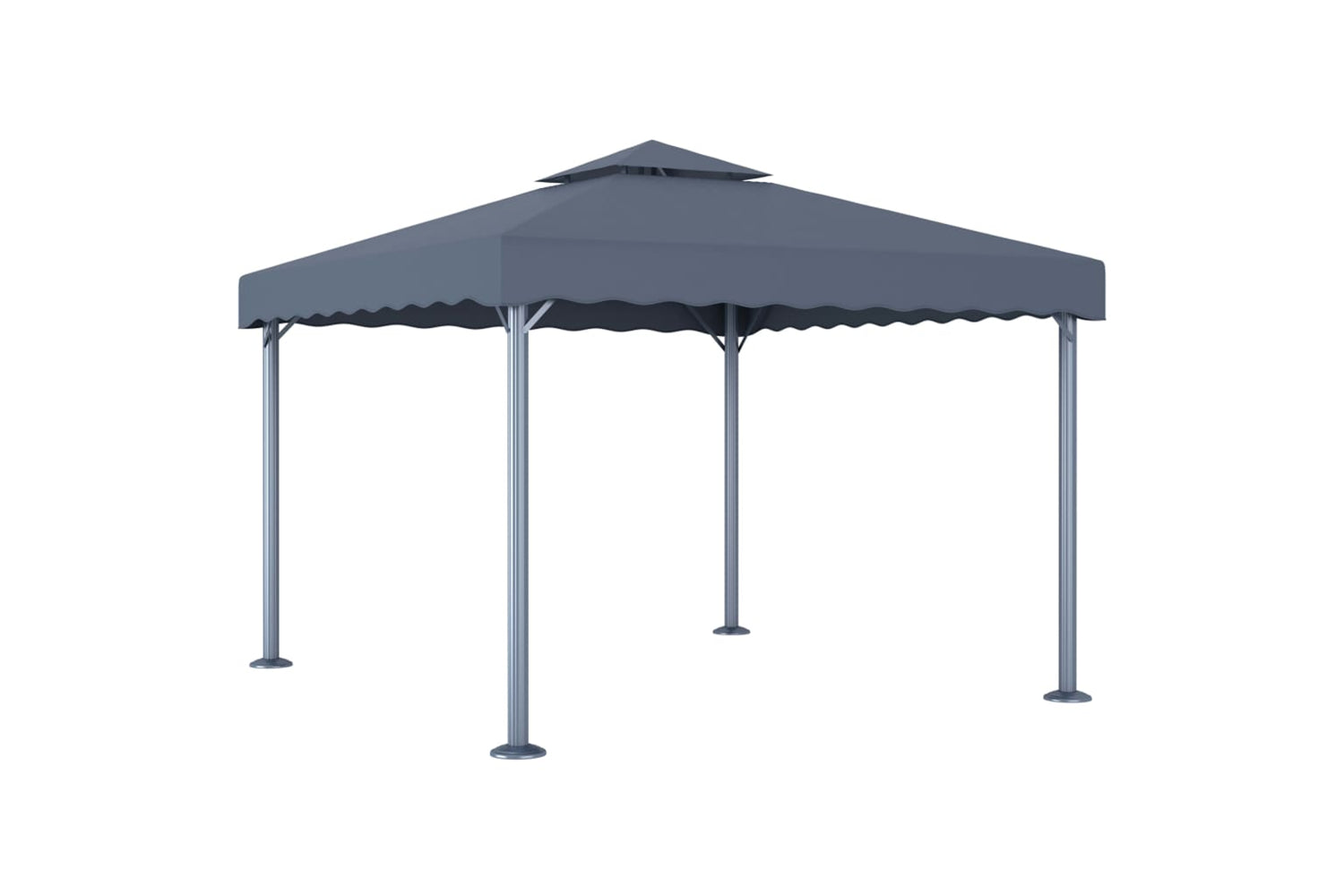 Vidaxl 3070343 Gazebo With Led String Lights 300x300 Cm Anthracite Aluminium-2