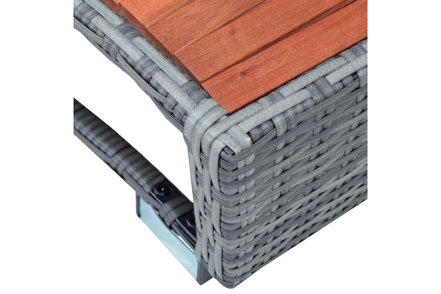vidaXL 46461 Spa Step Grey Poly Rattan 92x45x25cm-7