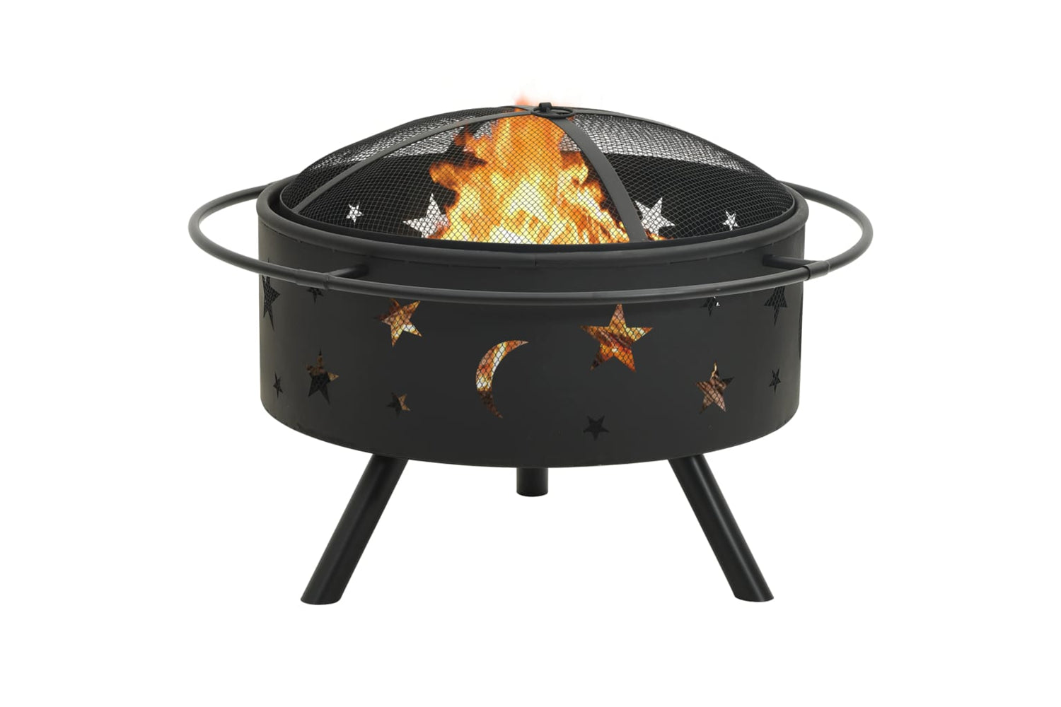 vidaXL 311892 Fire Pit With Poker 76cm Xxl Steel-2