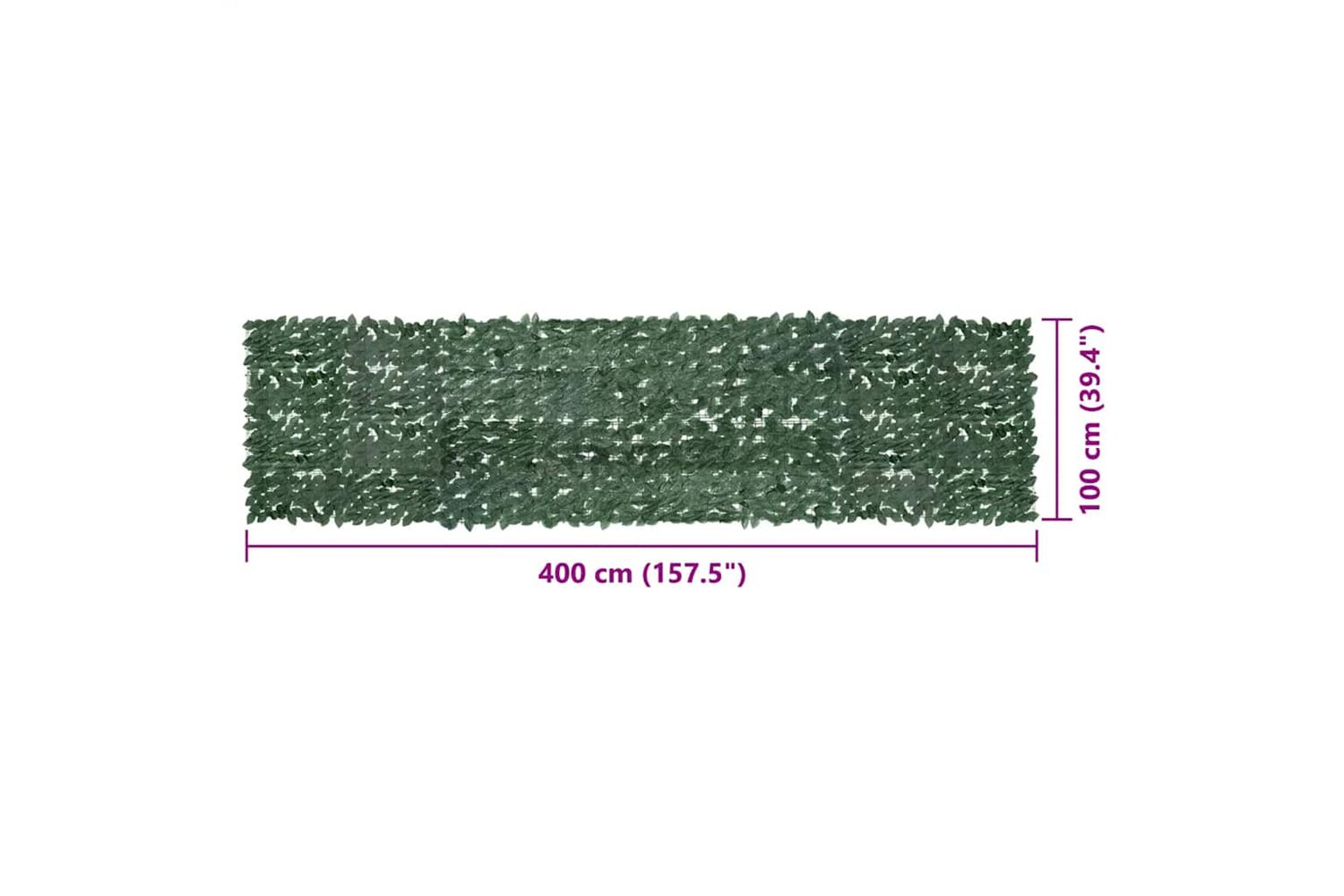 vidaXL 315488 Balcony Screen With Dark Green Leaves 400x100cm-6