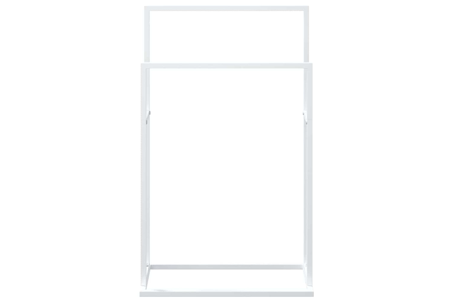 vidaXL 343088 Freestanding Towel Rack White 48x24x78.5cm Iron-4