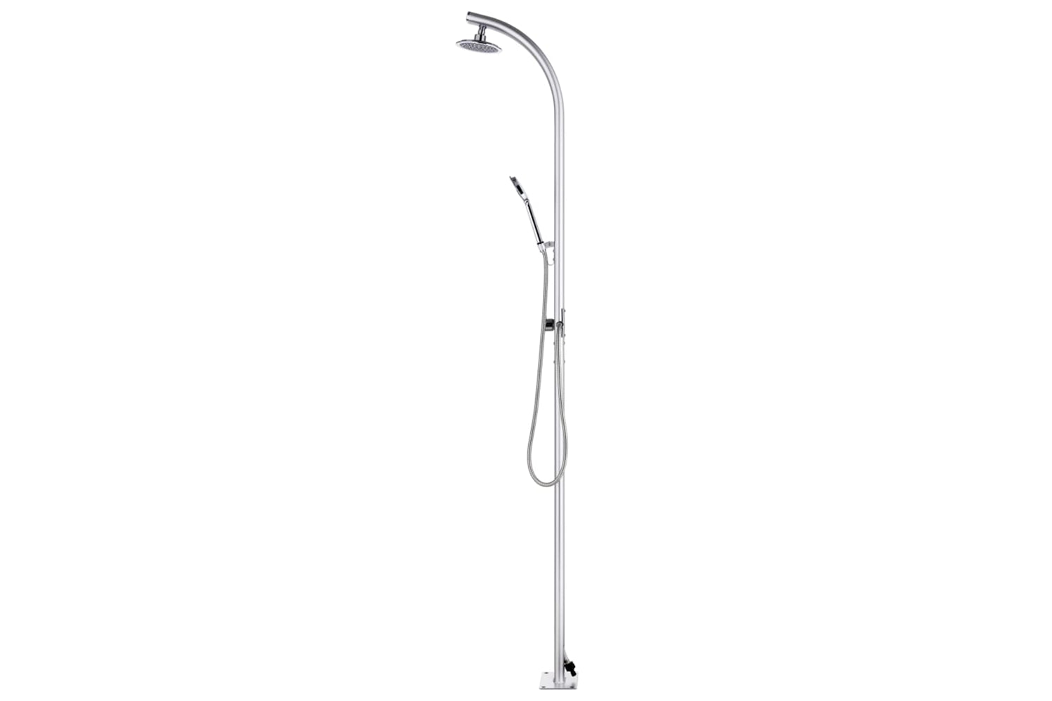 vidaXL 3070791 Garden Shower With Brown Base 220cm Aluminium-4