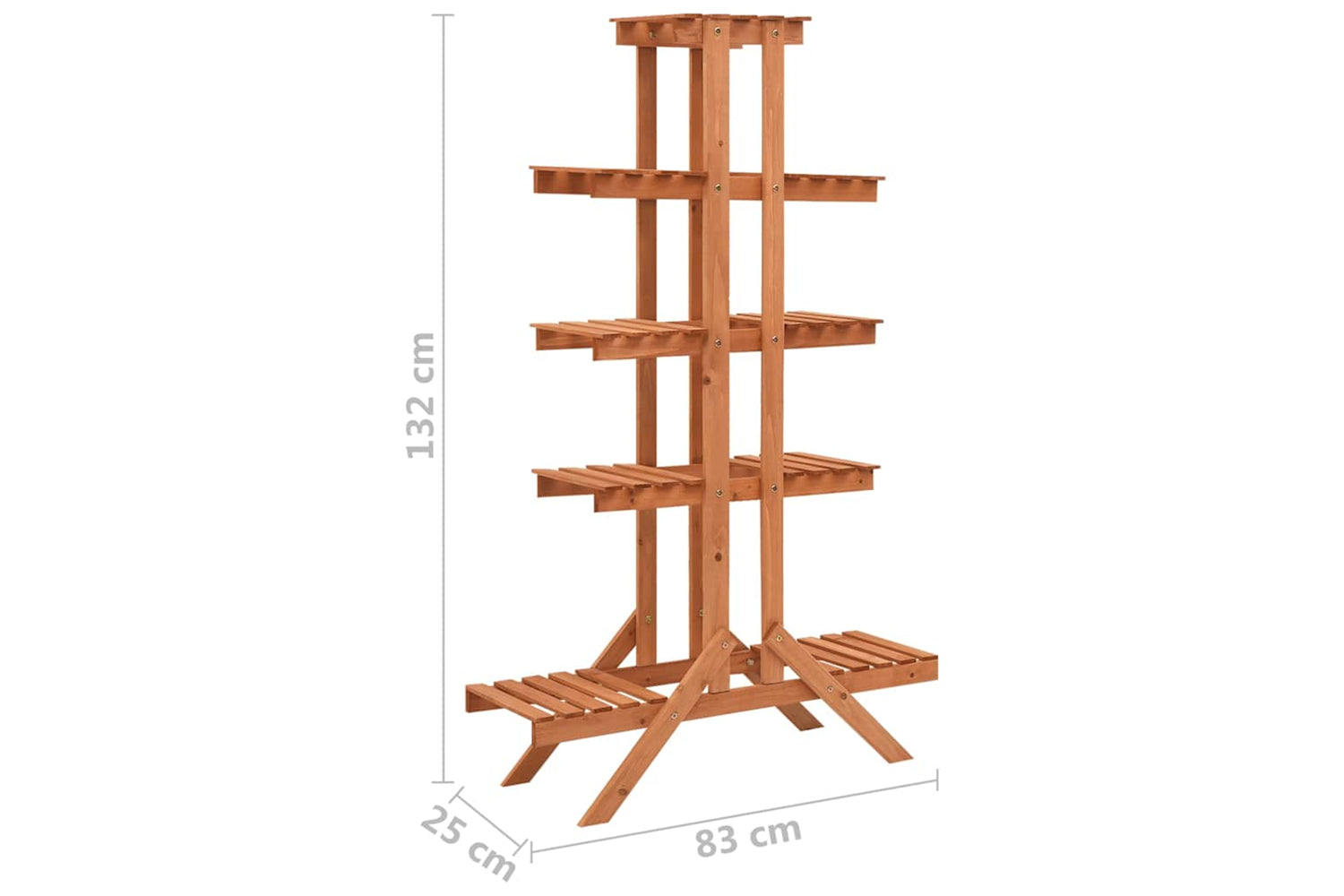 vidaXL 316390 Plant Stand 83x25x132cm Solid Firwood-6