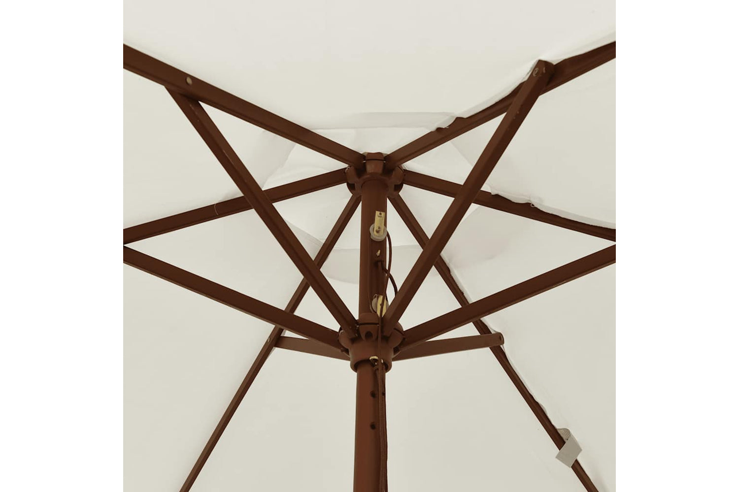 vidaXL 363159 Garden Parasol With Wooden Pole Sand 196x231cm-5