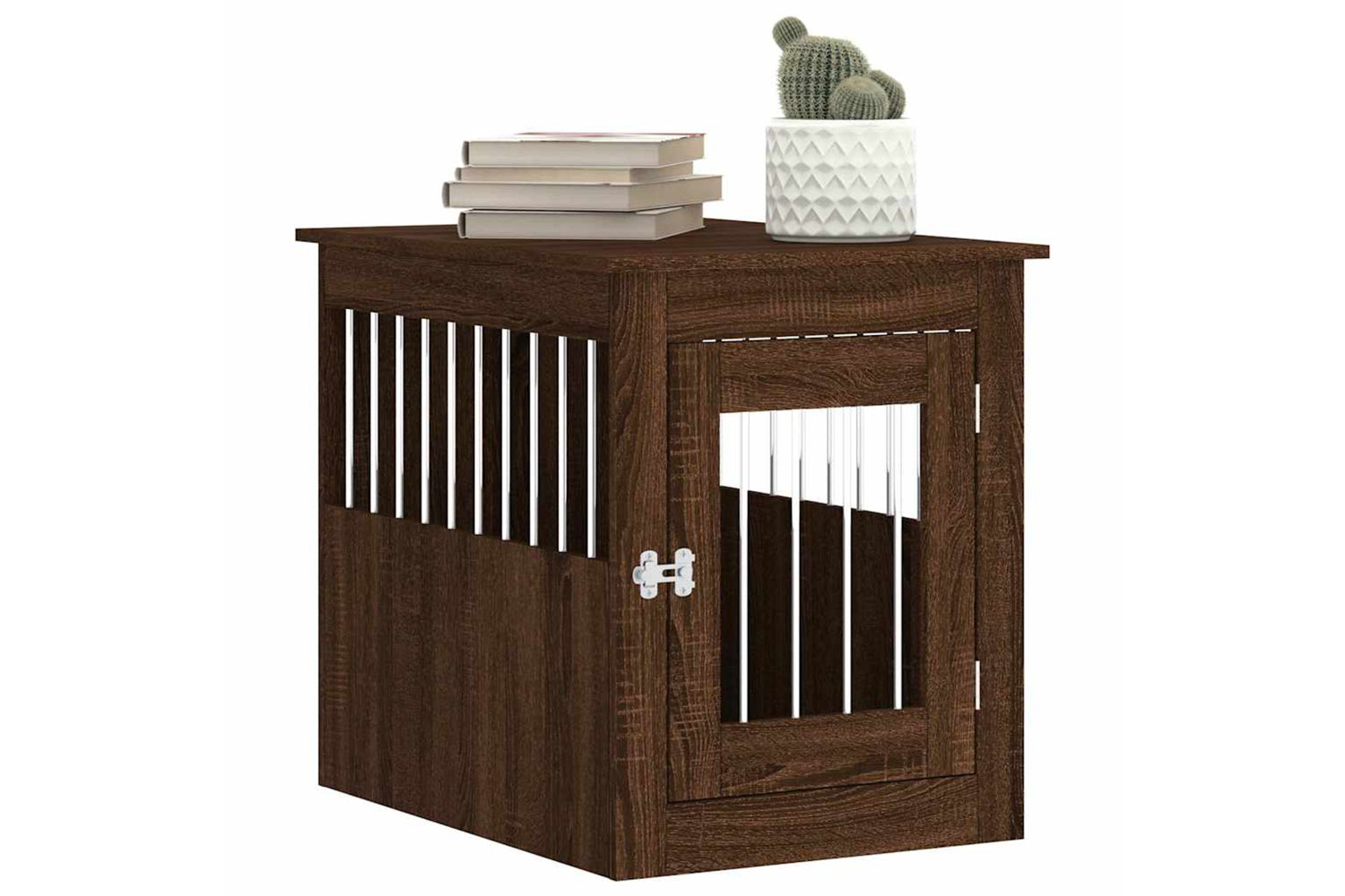 vidaXL 838322 Dog Crate Furniture Brown Oak 55x75x65cm Engineered Wood-3
