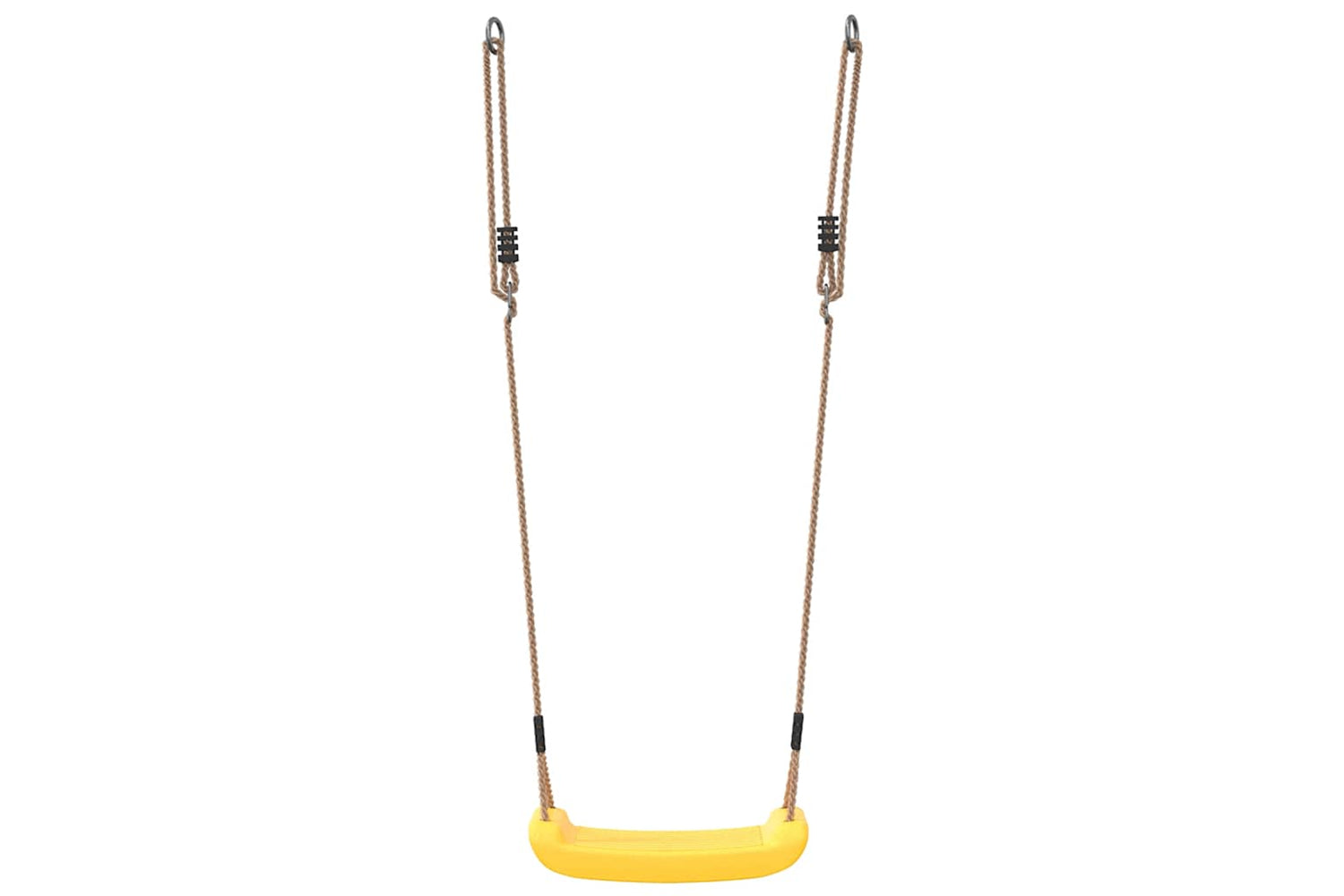 Vidaxl Outdoor Swing Seat For Kids Single With Adjustable Rope Yellow-3