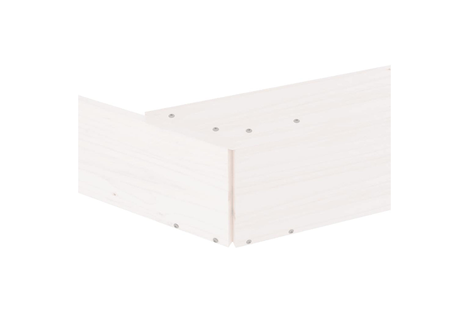 vidaXL 825017 Sandbox With Seats White Octagon Solid Wood Pine-6