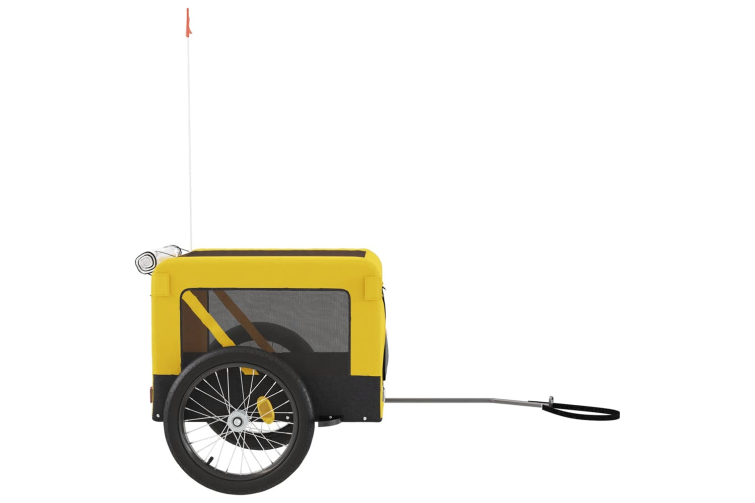 Vidaxl 93924 Pet Bike Trailer Yellow And Black Oxford Fabric&iron-6
