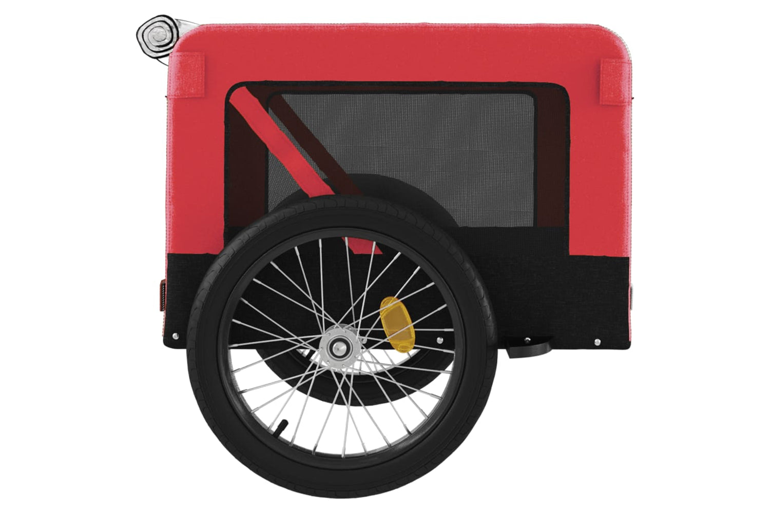 Vidaxl 93922 Pet Bike Trailer Red And Black Oxford Fabric&iron-7