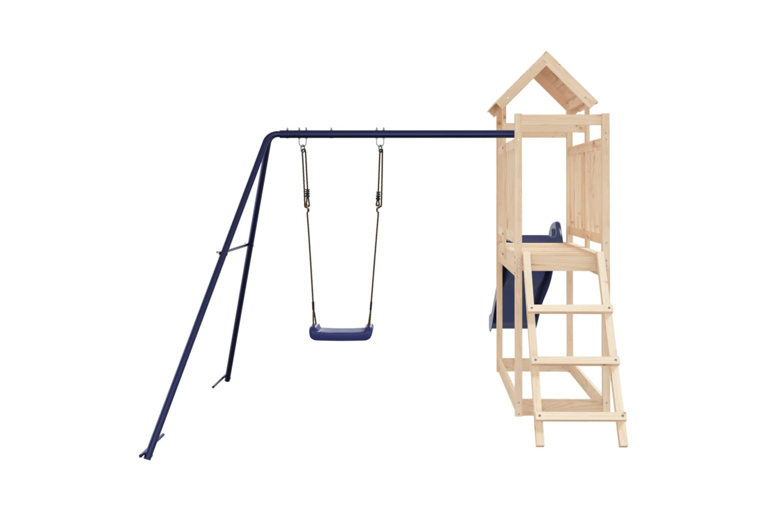 Vidaxl 3155876 Playhouse With Slide Swing Solid Wood Pine-7