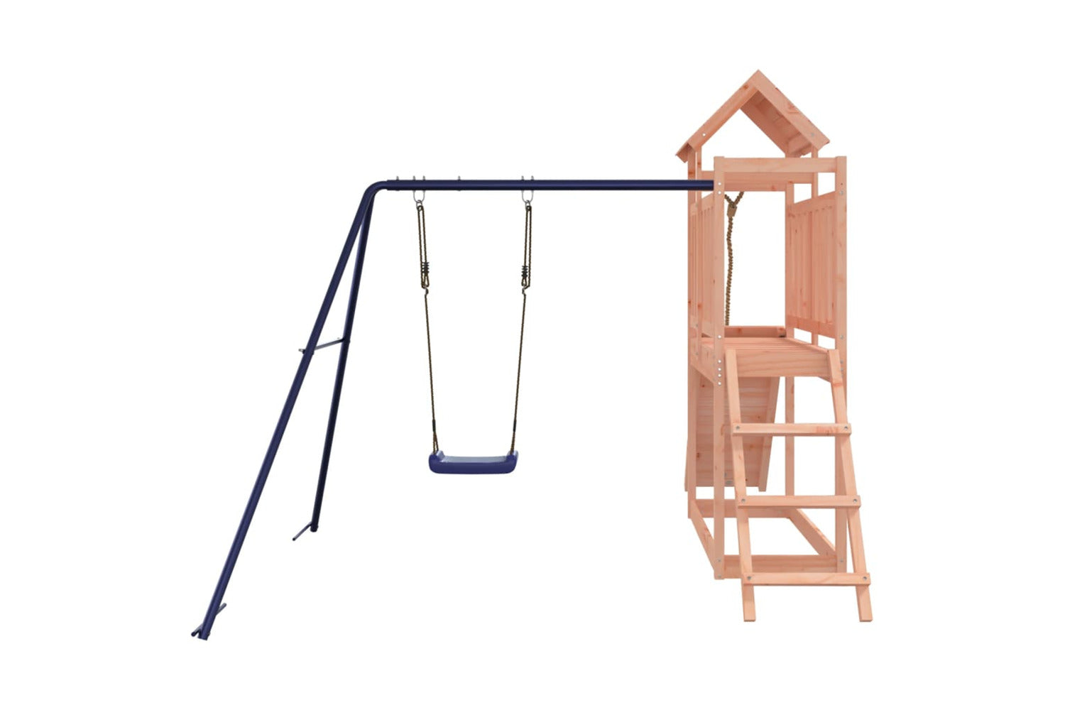 Vidaxl 3155871 Playhouse With Swing Climbing Wall Solid Wood Douglas-7