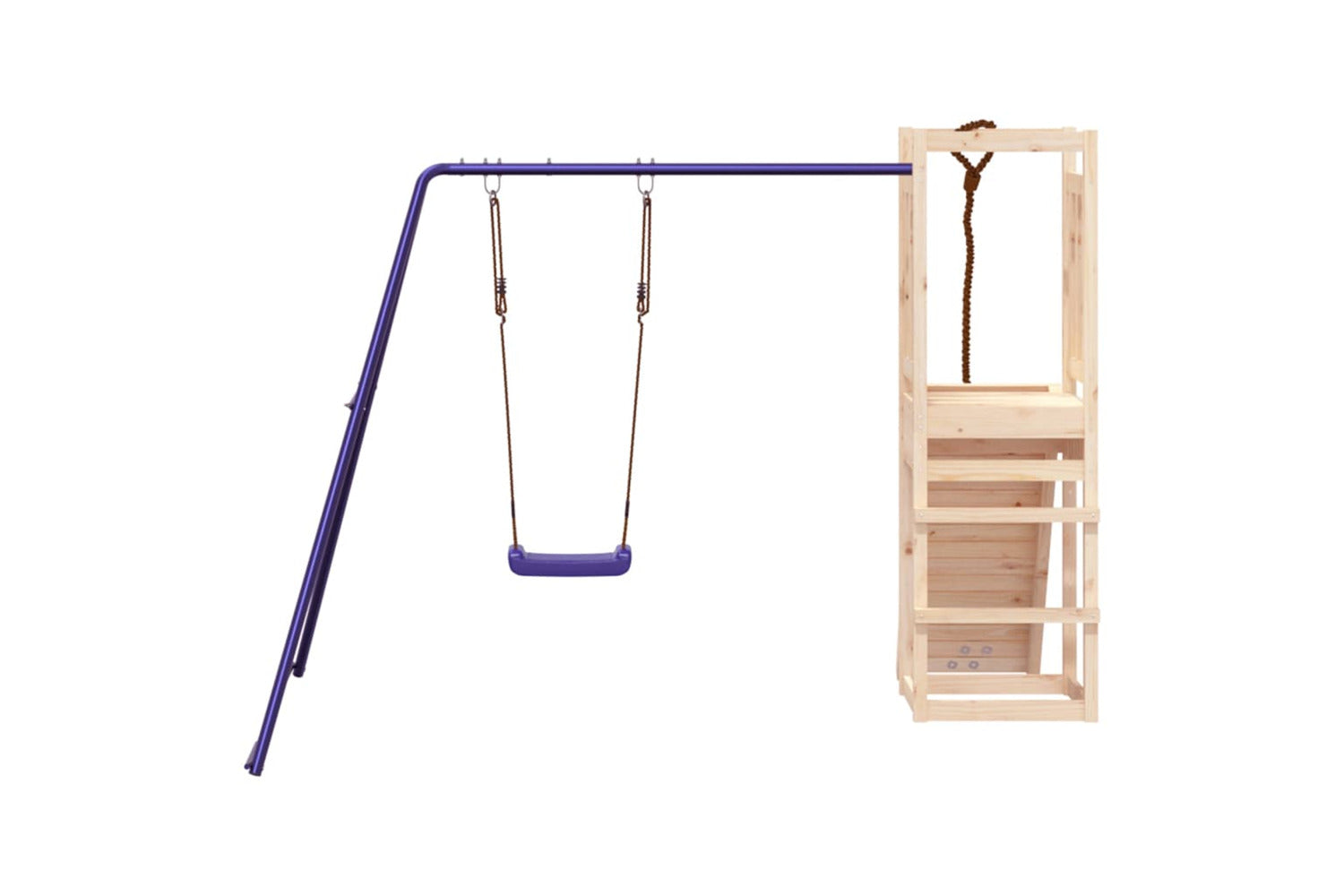 Vidaxl 3155948 Playhouse With Climbing Wall Swing Solid Wood Pine-7