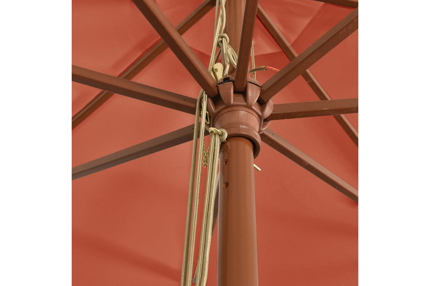 vidaXL 363180 Garden Parasol With Wooden Pole Terracotta 400x273cm-5
