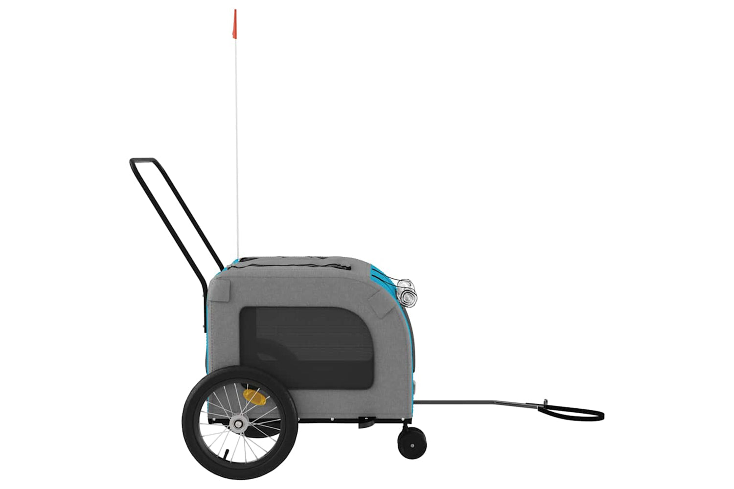 Vidaxl 93855 Pet Bike Trailer Blue And Grey Oxford Fabric And Iron-5