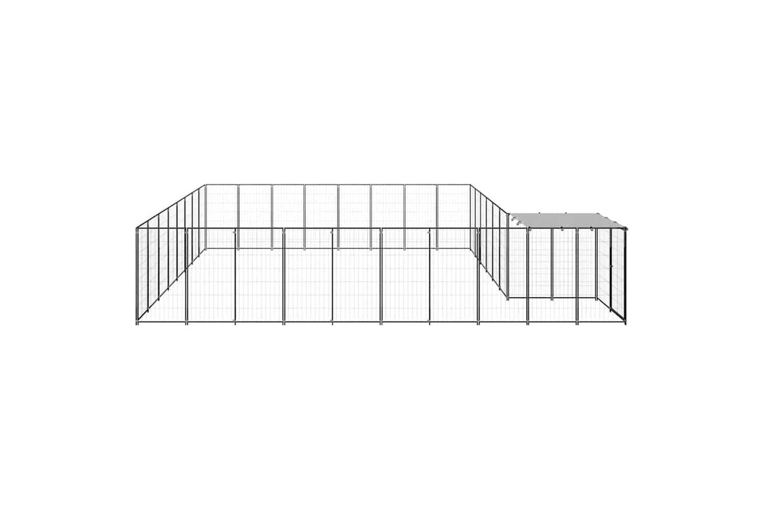 Vidaxl 3082228 Dog Kennel Black 20.57 M2 Steel-3