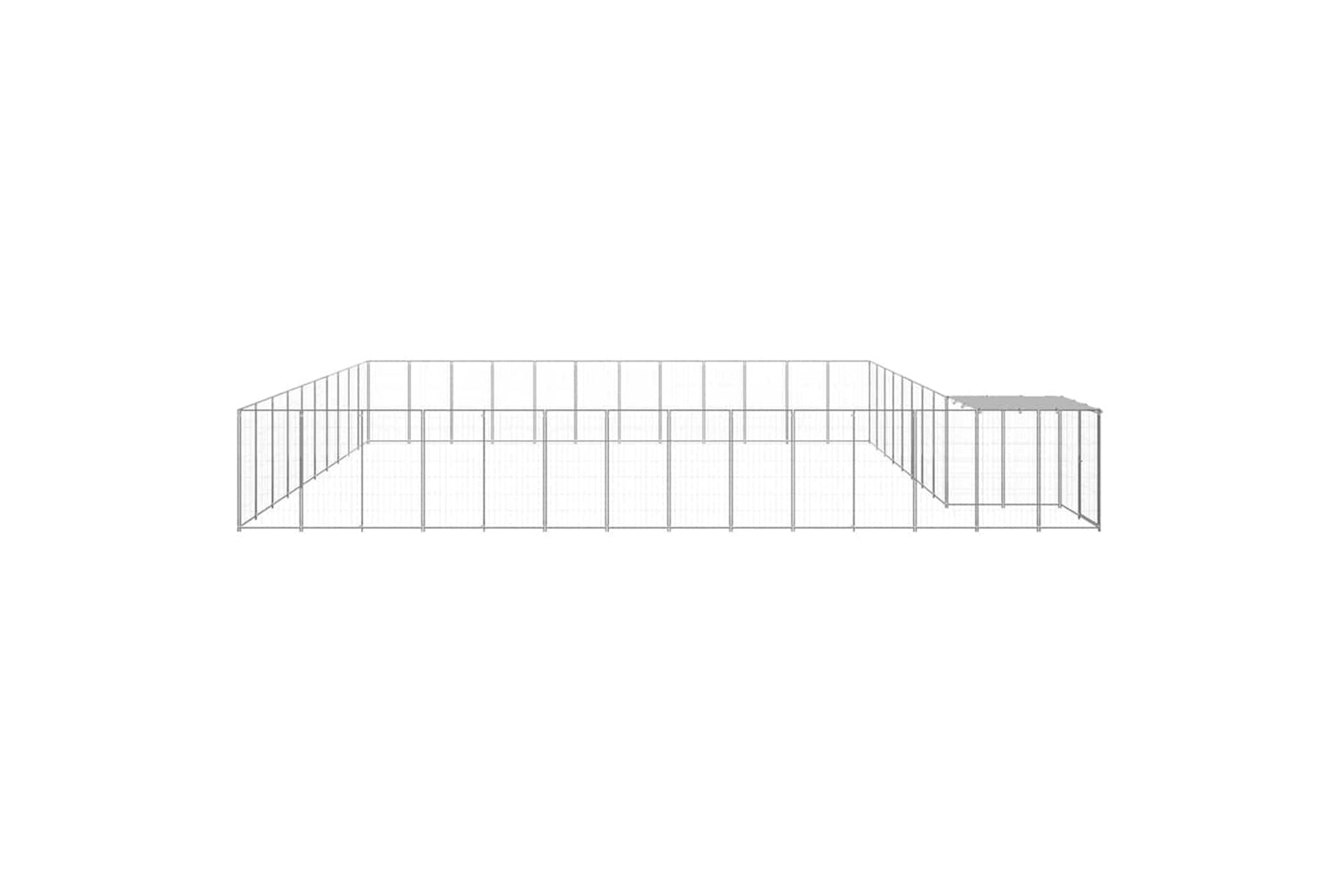 Vidaxl 3082248 Dog Kennel Silver 37.51 M2 Steel-3