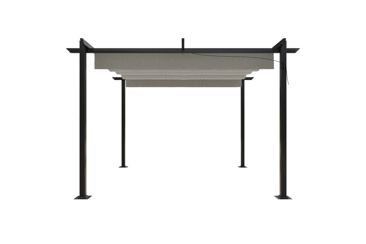 Vidaxl 318534 Garden Gazebo With Retractable Roof 3x3 M Cream-3