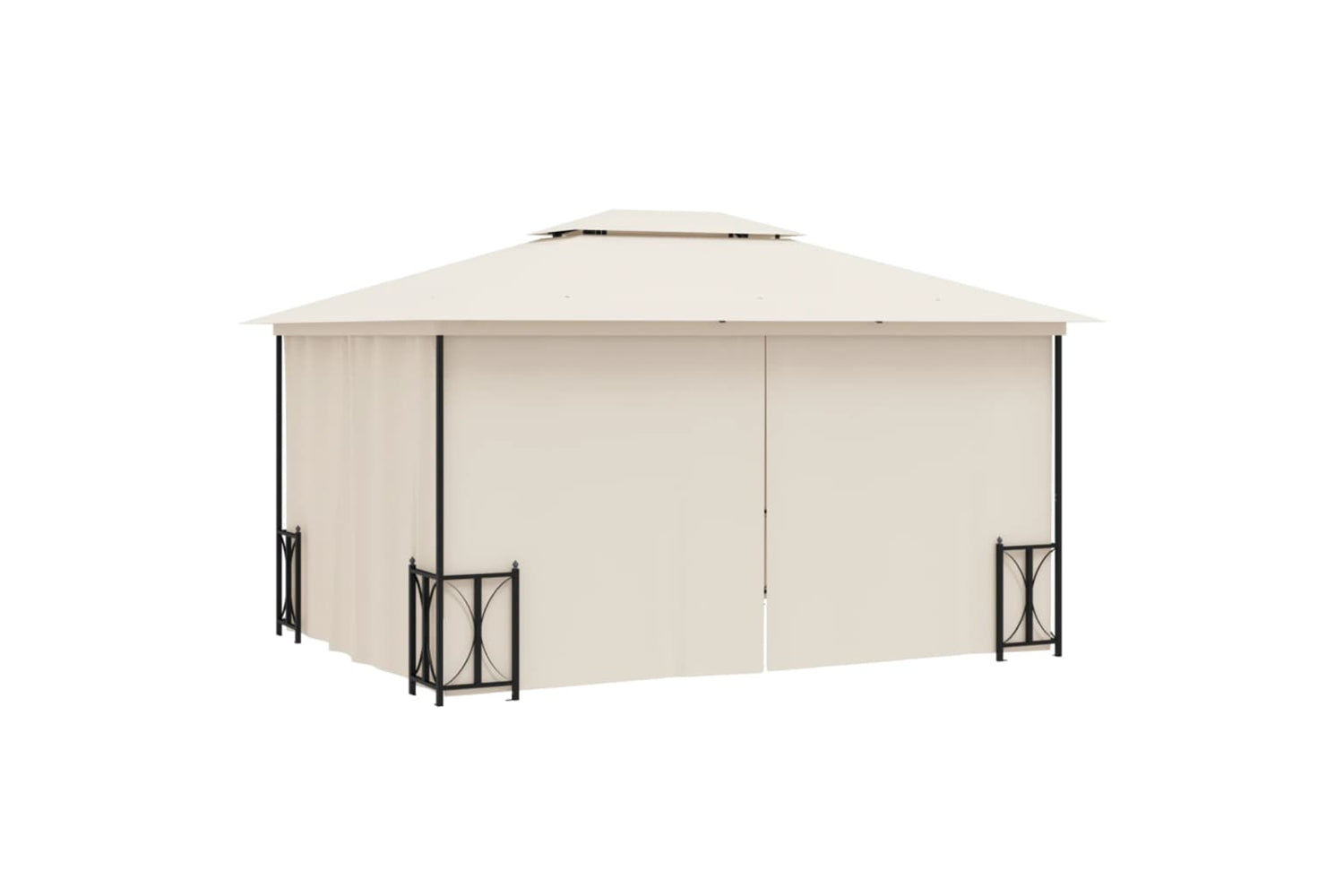 Vidaxl 318543 Gazebo With Sidewalls&double Roofs 3x4 M Cream-3