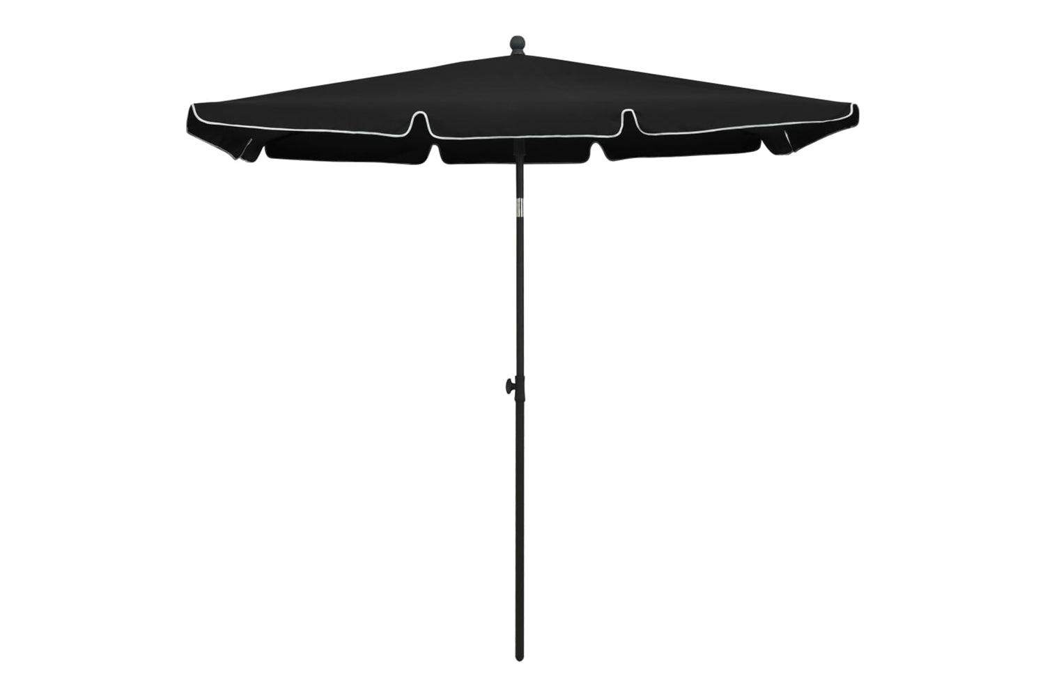 vidaXL 315549 Garden Parasol With Pole 210x140cm Black-2
