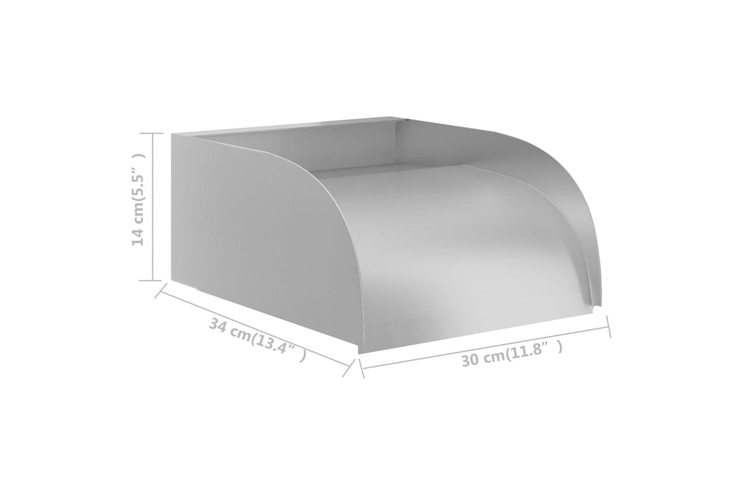 vidaXL 148875 Waterfall 30x34x14cm Stainless Steel 304-6