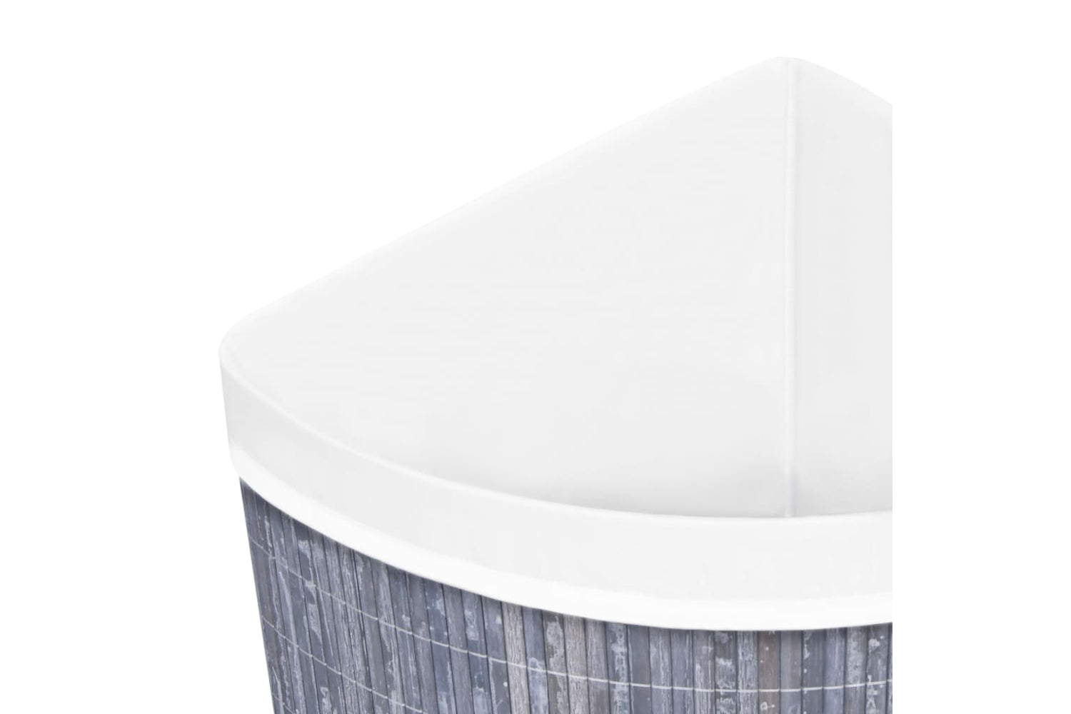 Vidaxl 320761 Bamboo Corner Laundry Basket Grey 60 L-6
