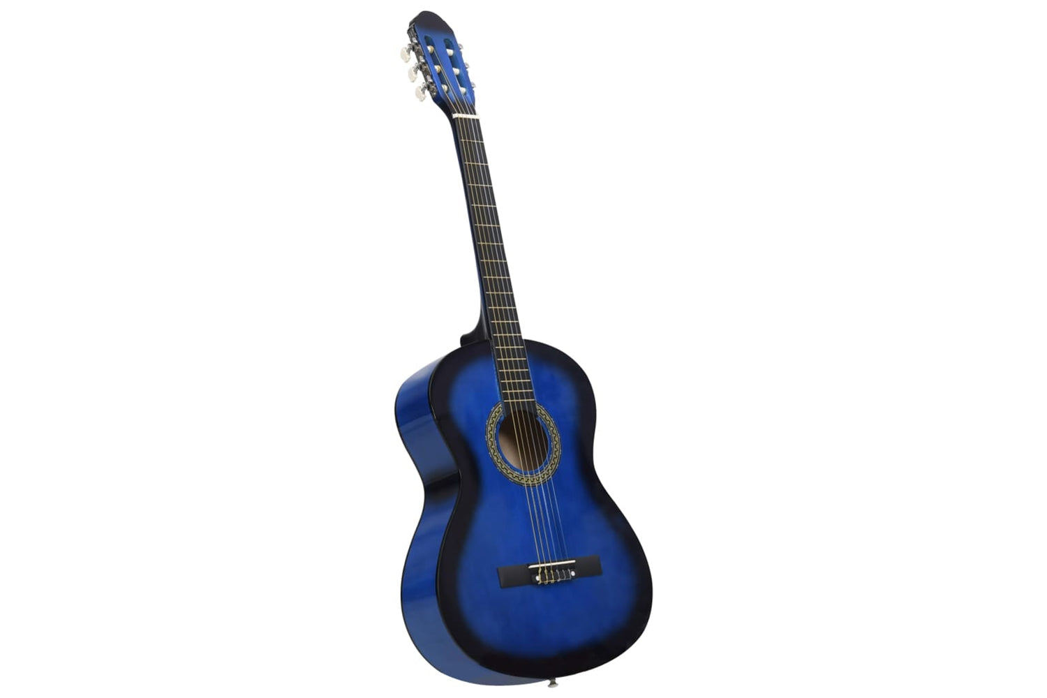 vidaXL 3055599 Classical Guitar For Beginner With Bag Blue 4/4 39"-2
