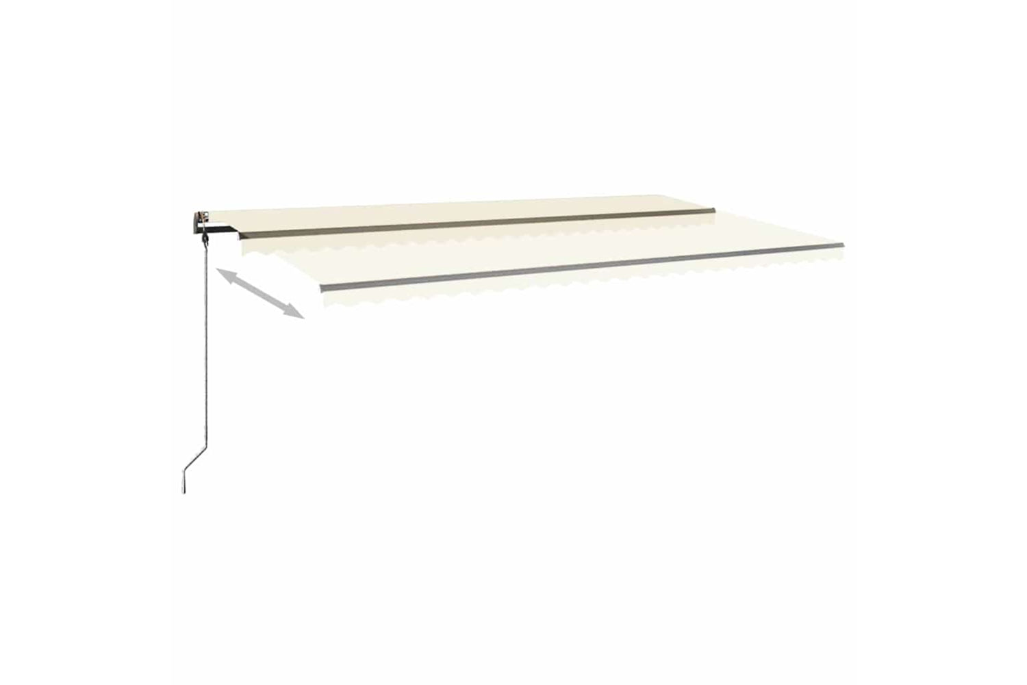 Vidaxl Freestanding Manual Retractable Awning 600x300 Cm Cream-6