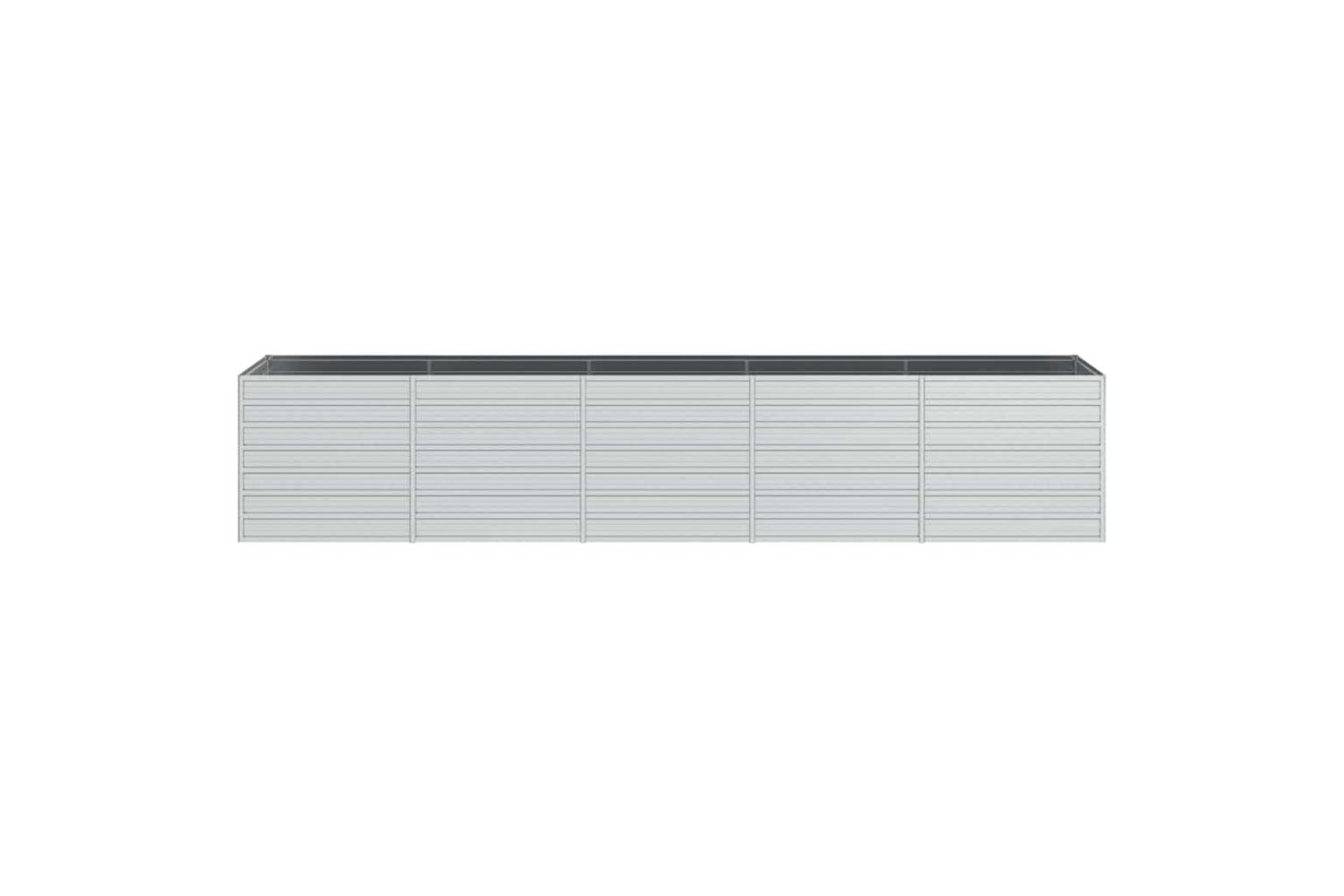 Vidaxl Garden Raised Bed 400x80x77 Cm Galvanized Steel Silver-3