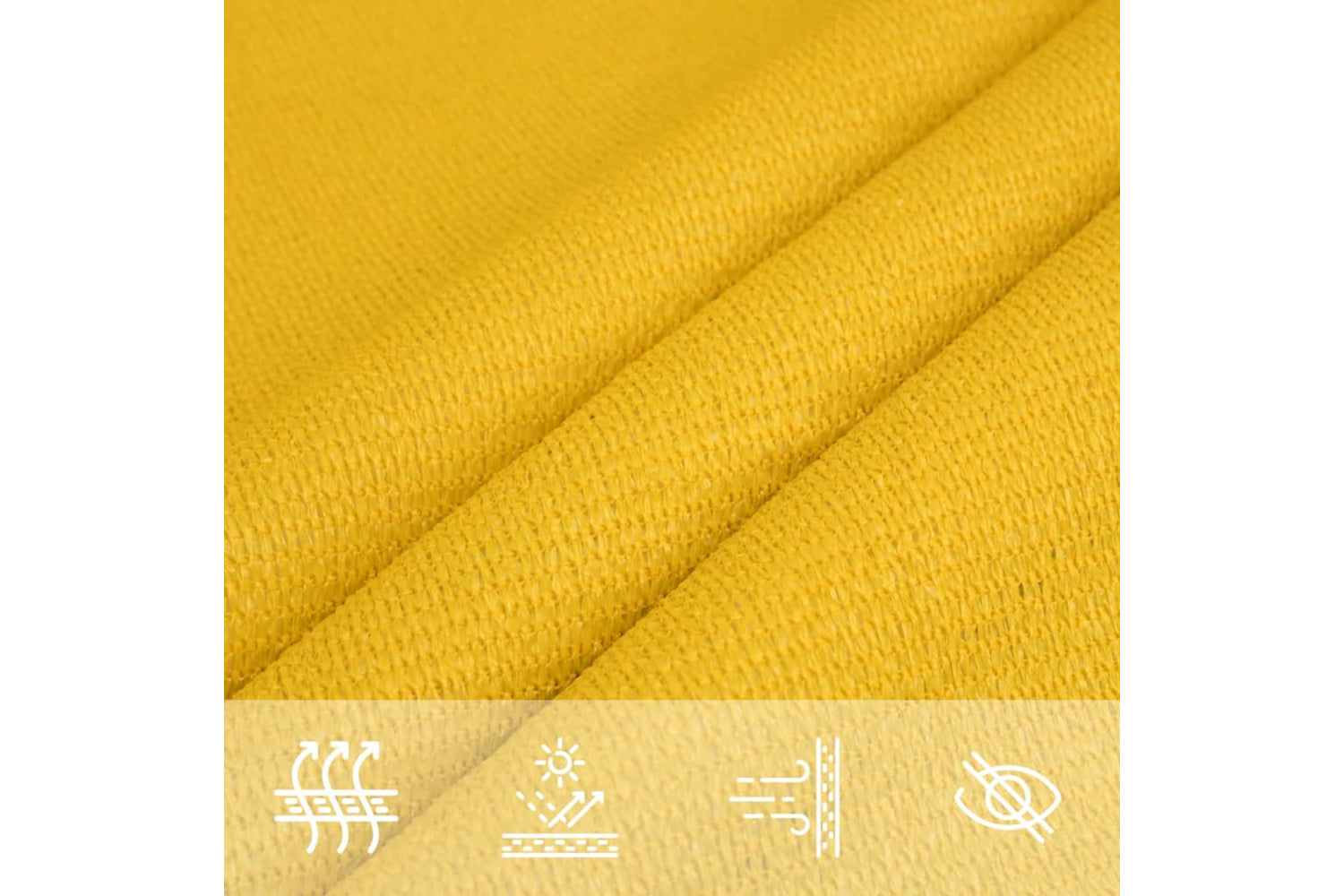 vidaXL 311598 Sunshade Sail 160 G/mÂ² Yellow 3/4x2 M Hdpe-6