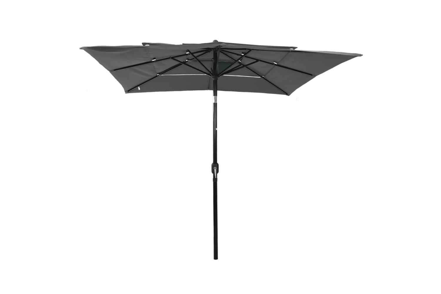 Vidaxl 313838 3-tier Parasol With Aluminium Pole Anthracite 2.5x2.5 M-2