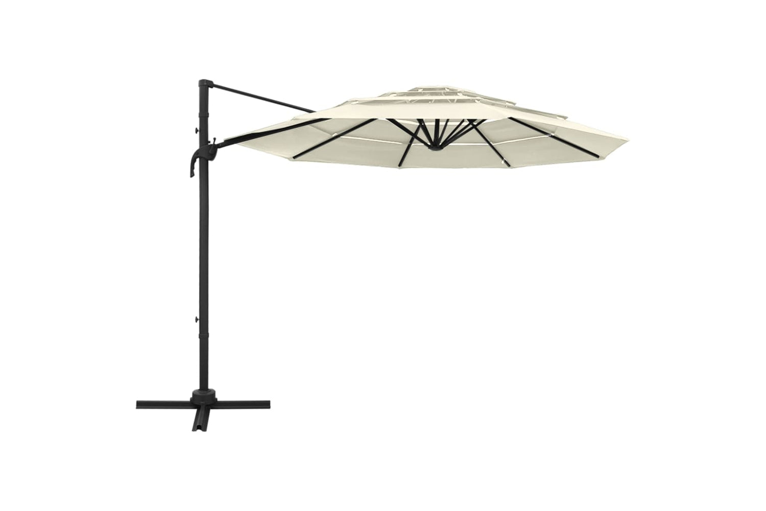 Vidaxl 313828 4-tier Parasol With Aluminium Pole Sand 3x3 M-2