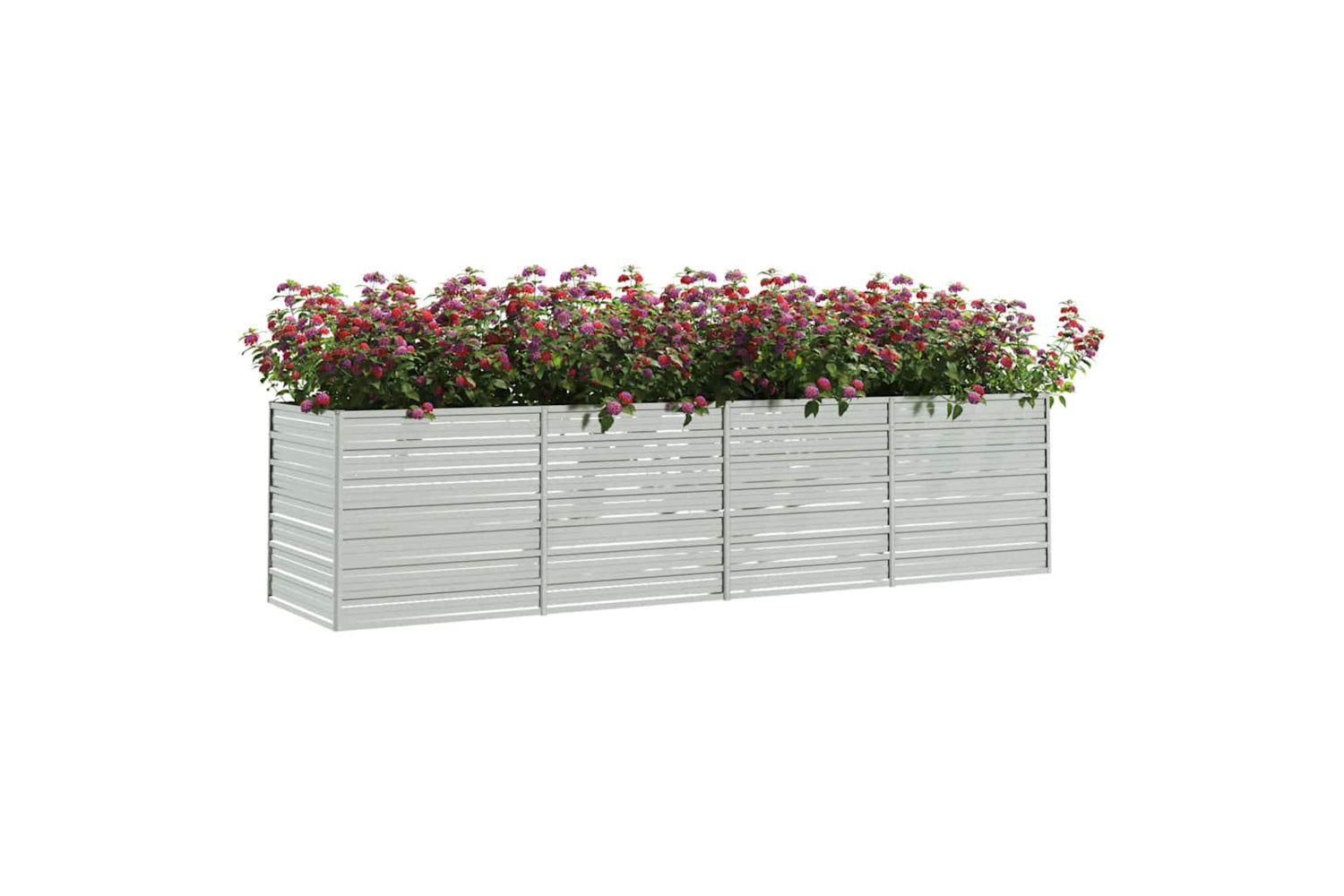 Vidaxl Garden Raised Bed 320x80x77 Cm Galvanized Steel Silver-2
