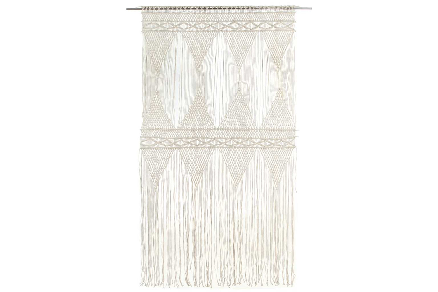 vidaXL 323978 Macrame Curtain 140x240cm Cotton-2