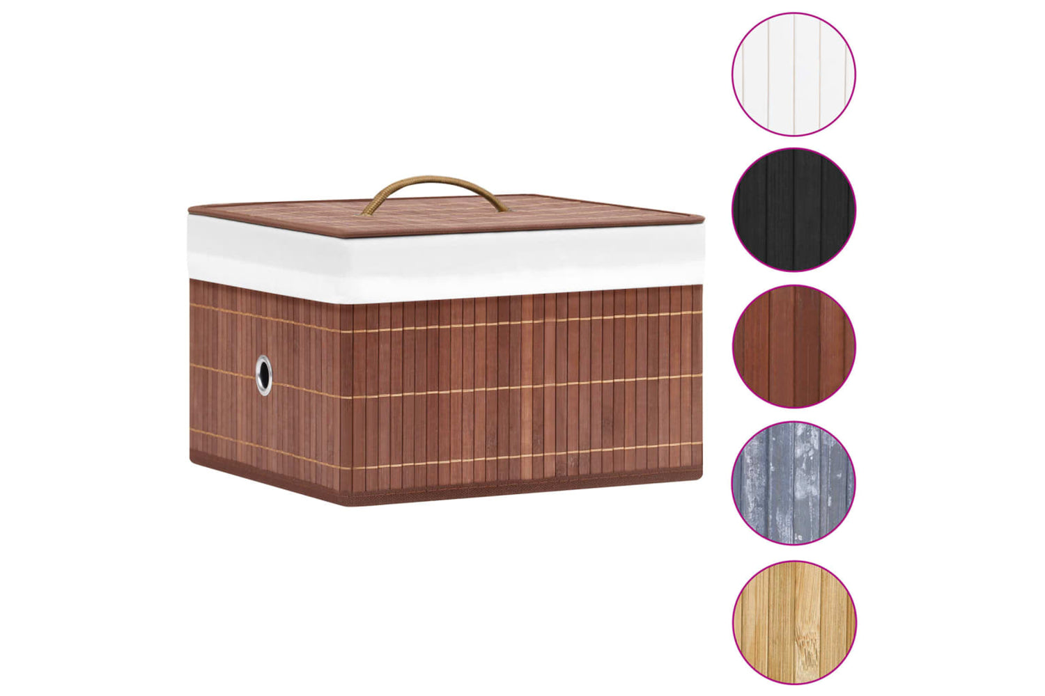 Vidaxl 320768 Bamboo Storage Boxes 4 Pcs Brown-3