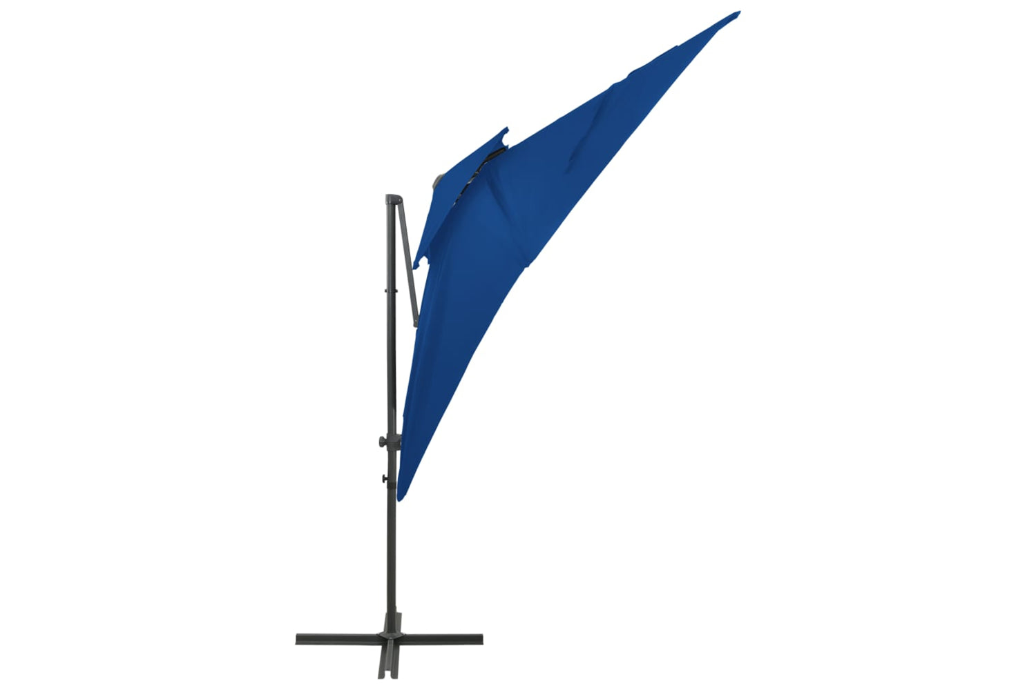 vidaXL 312365 Cantilever Umbrella With Double Top Azure Blue 250x250cm-3