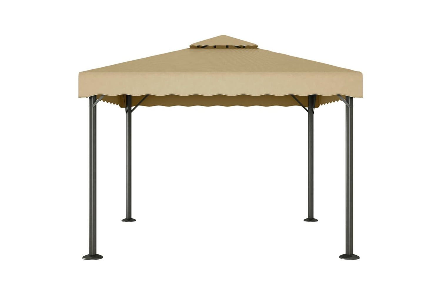 Vidaxl 318522 Gazebo Taupe 3x3 M Aluminium And Steel-2