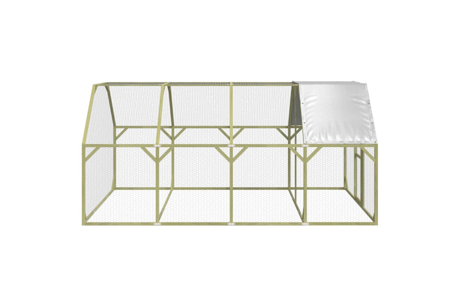 vidaXL 3102990 Chicken Coop 268x400x190cm Impregnated Solid Wood Pine-3