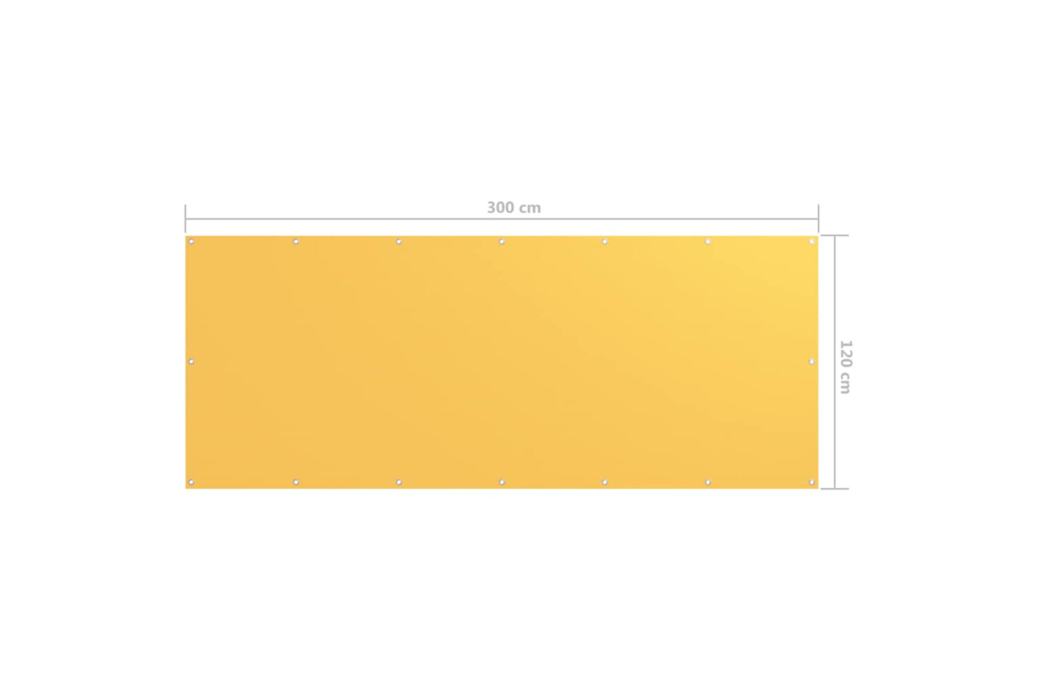 vidaXL 135028 Balcony Screen Yellow 120x300cm Oxford Fabric-5