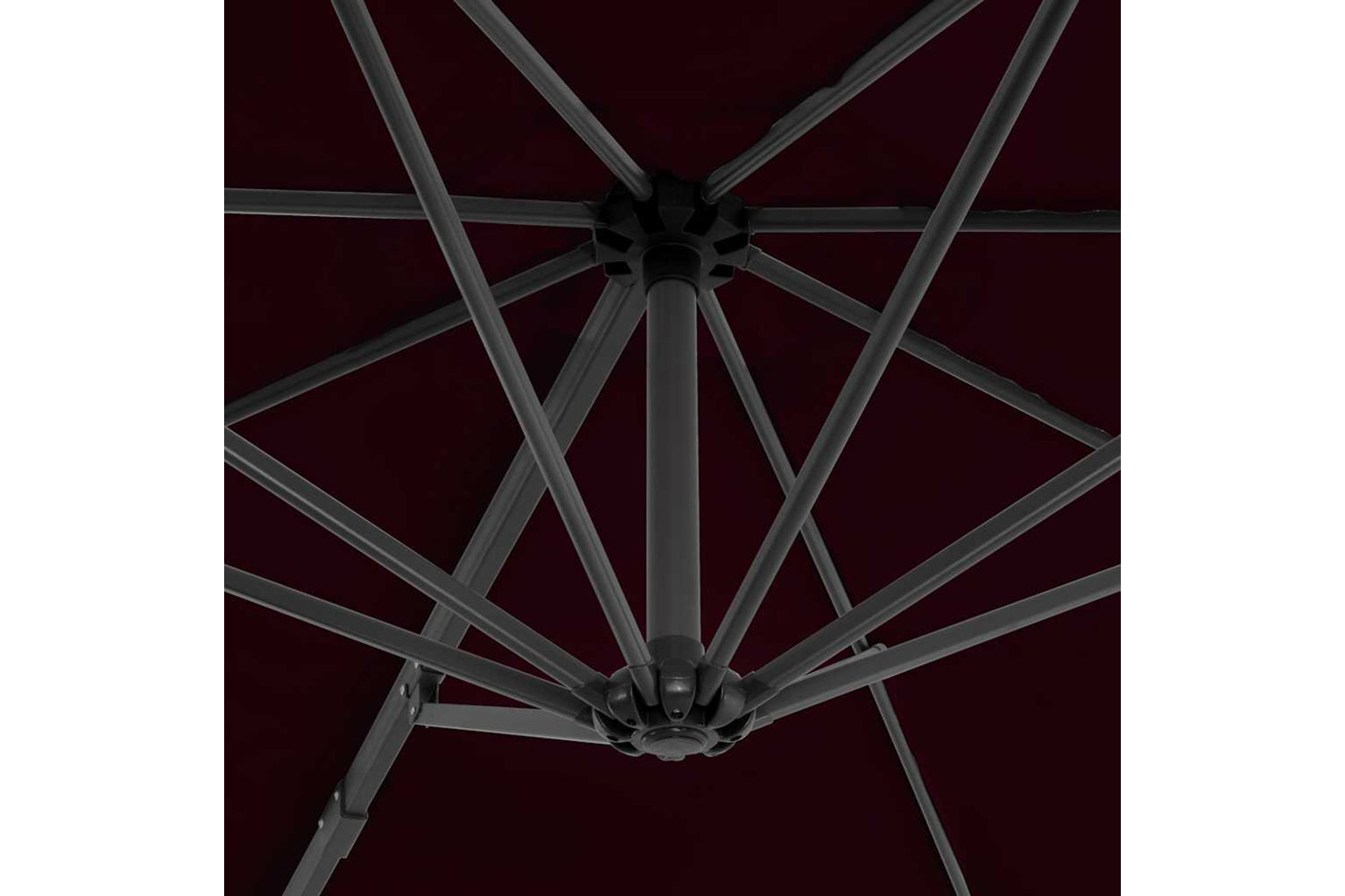 vidaXL 312306 Cantilever Umbrella With Aluminium Pole Red 300cm-5