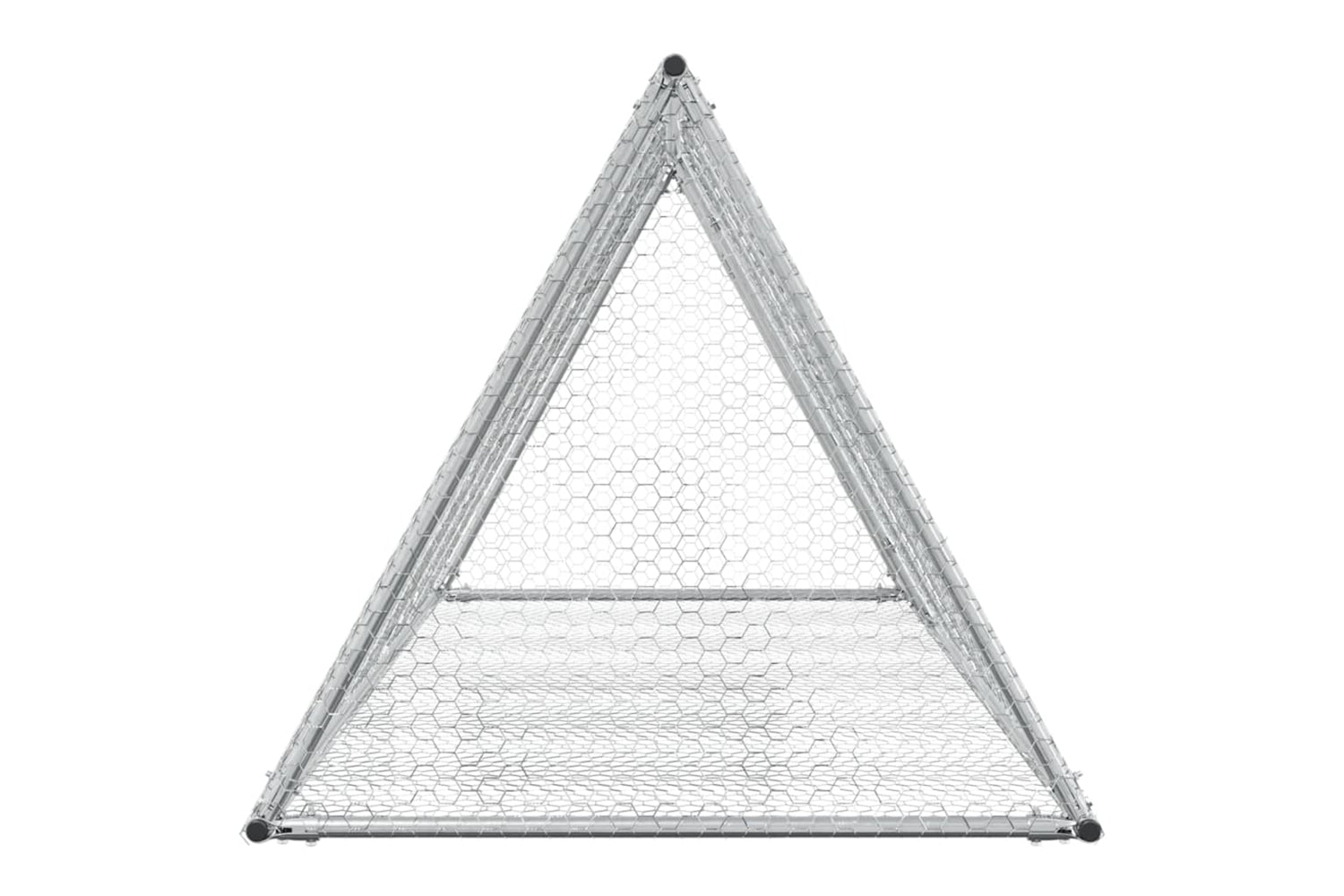vidaXL 3281530 Rabbit Cage Silver 200x105x91cm Galvanised Steel-5