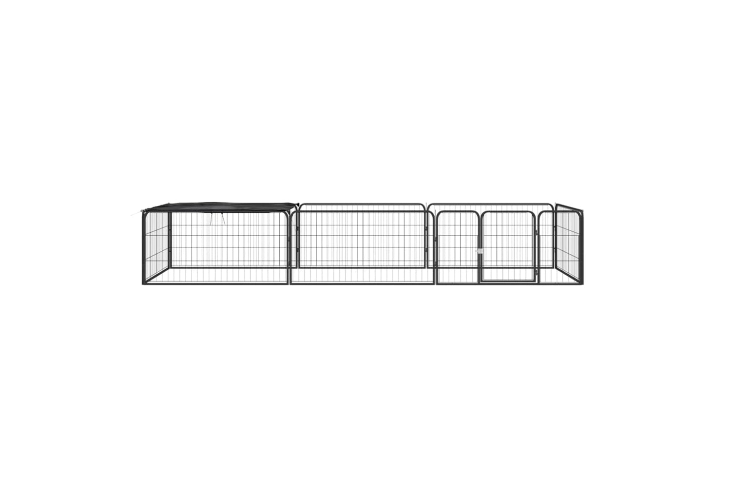 vidaXL 3115976 8-panel Dog Playpen Black 100x50cm Powder-coated Steel-2