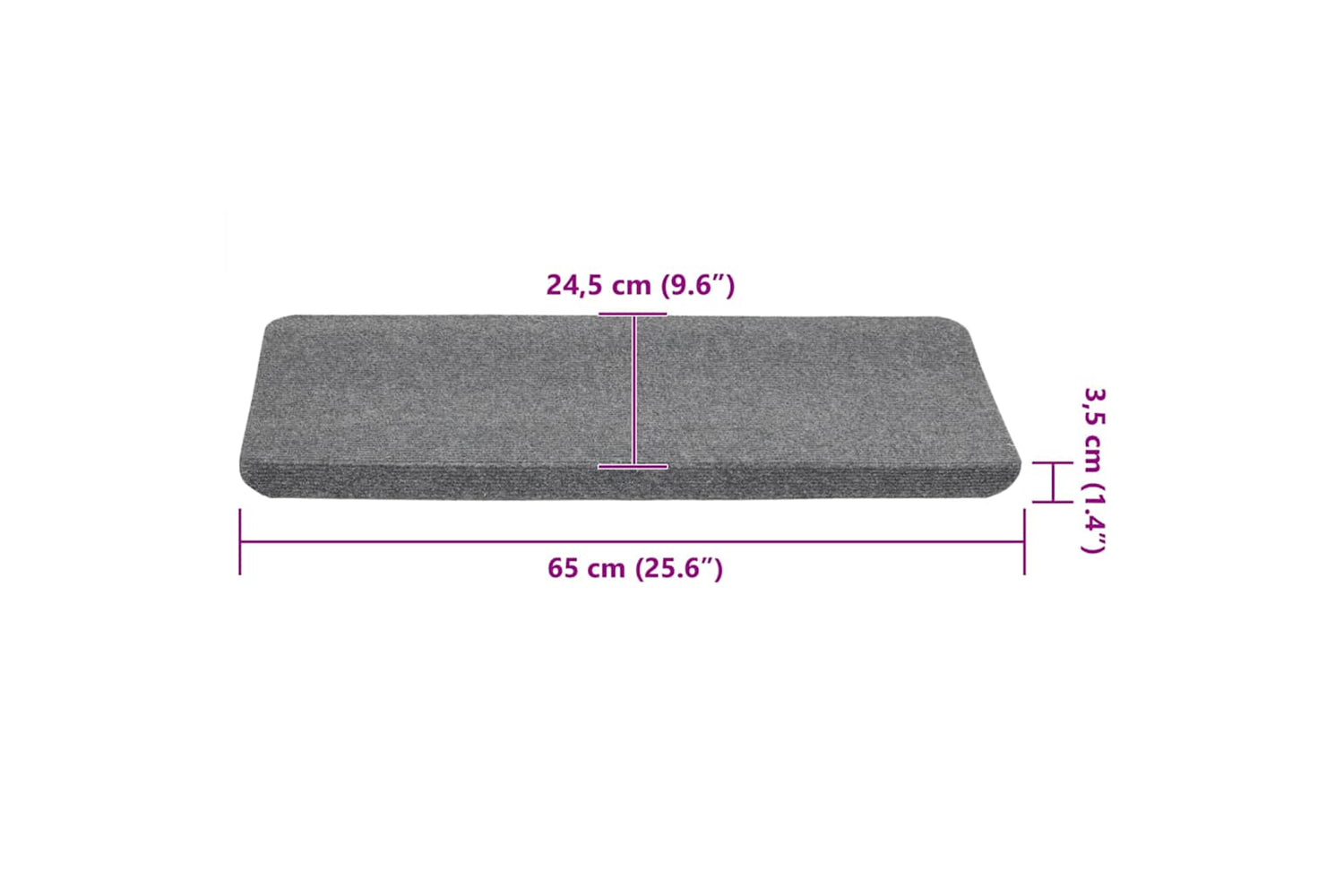 vidaXL 343479 Stair Mats Self-adhesive 15 Pcs 65x24.5x3.5cm Grey-8